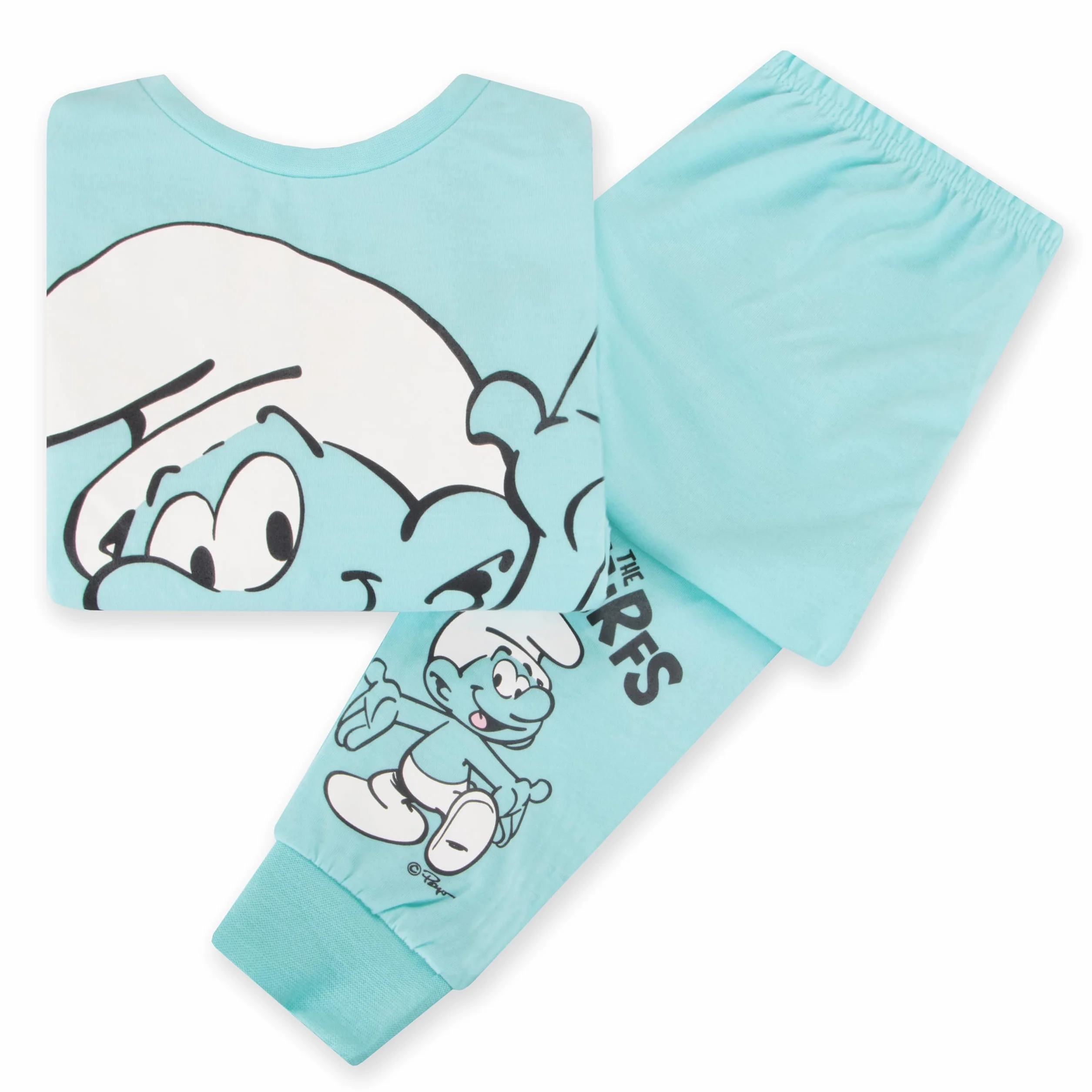 The Smurfs Chłopięca Piżama, Dziecięca Piżama Z Długim Rękawem, Wesoły Zestaw Piżam Dla Chłopców, Zimowa Piżamas Dla Dzieci