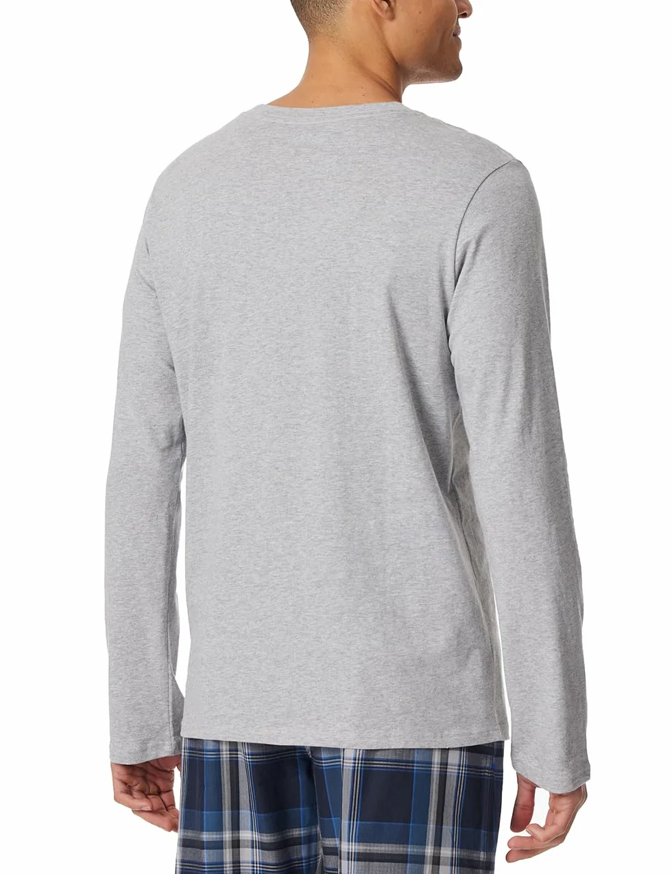 Schiesser Góra od pidżamy Mężczyźni Schiesser Herren Schlafshirt Kurzarm Rundhals Bio-baumwolle - Mix + Relax