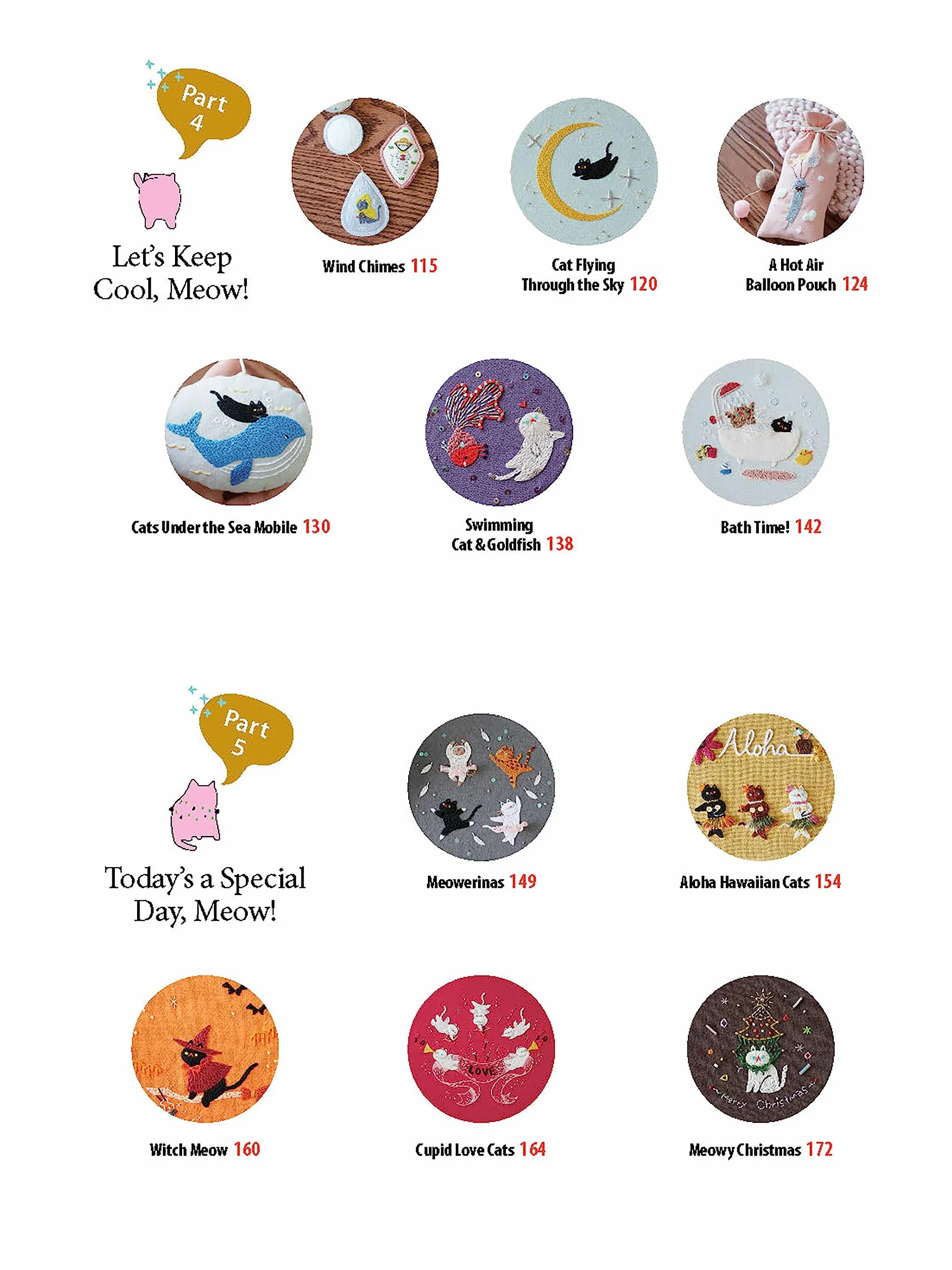 Cat Mania Embroidery: Zany and Fun Feline Motifs