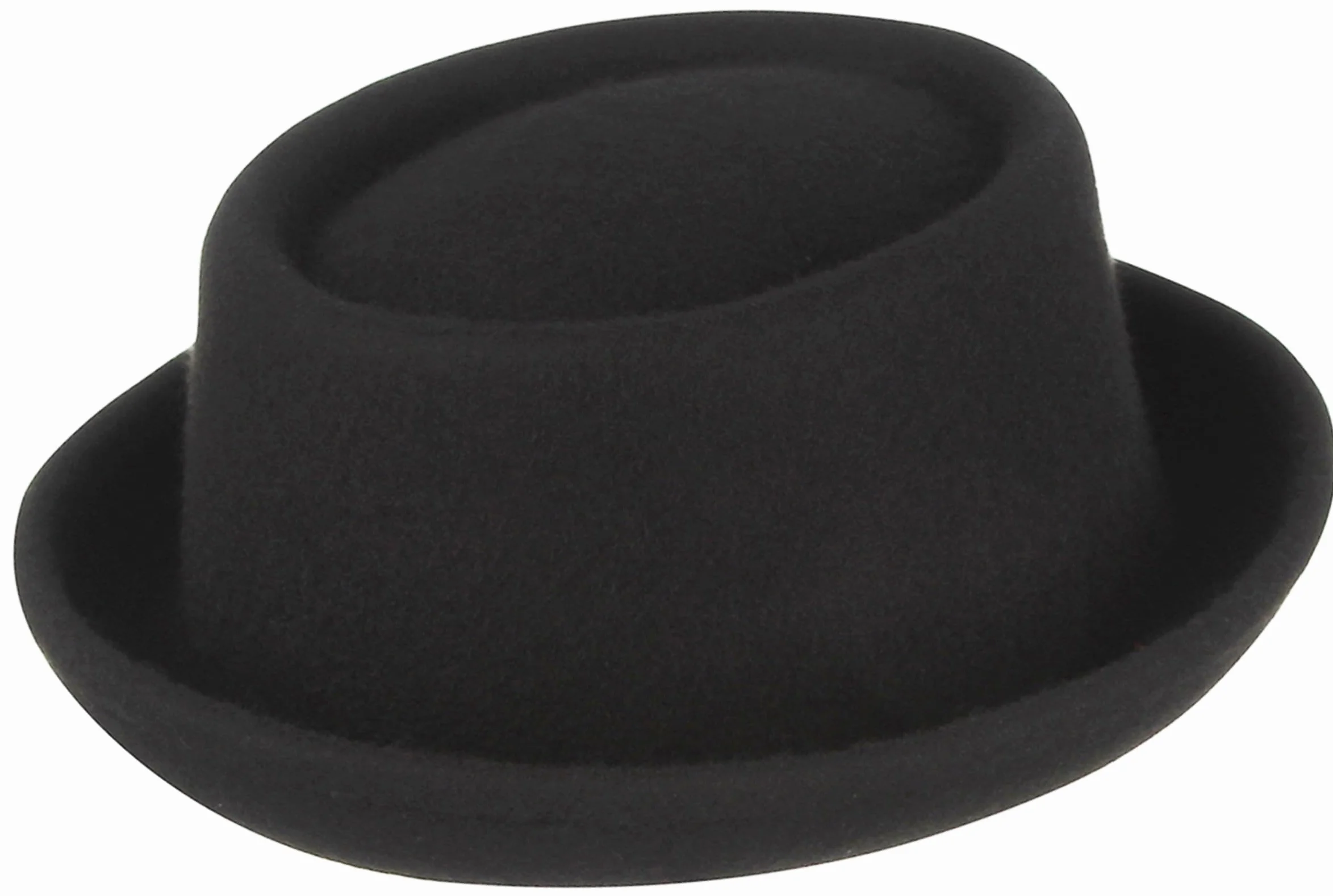 GEMVIE Klasyczny Unisexowy Kapelusz Pork Pie - 100% Wełna, Felt Fedora, Stylowy Trilby, Tradycyjny Fason