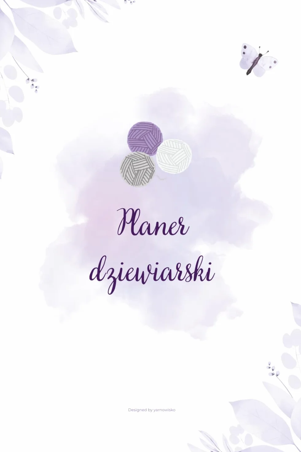Planer dziewiarski: Organizer Rękodzielniczy Premium z Motywem Akwareli, Format 6x9 (A5)