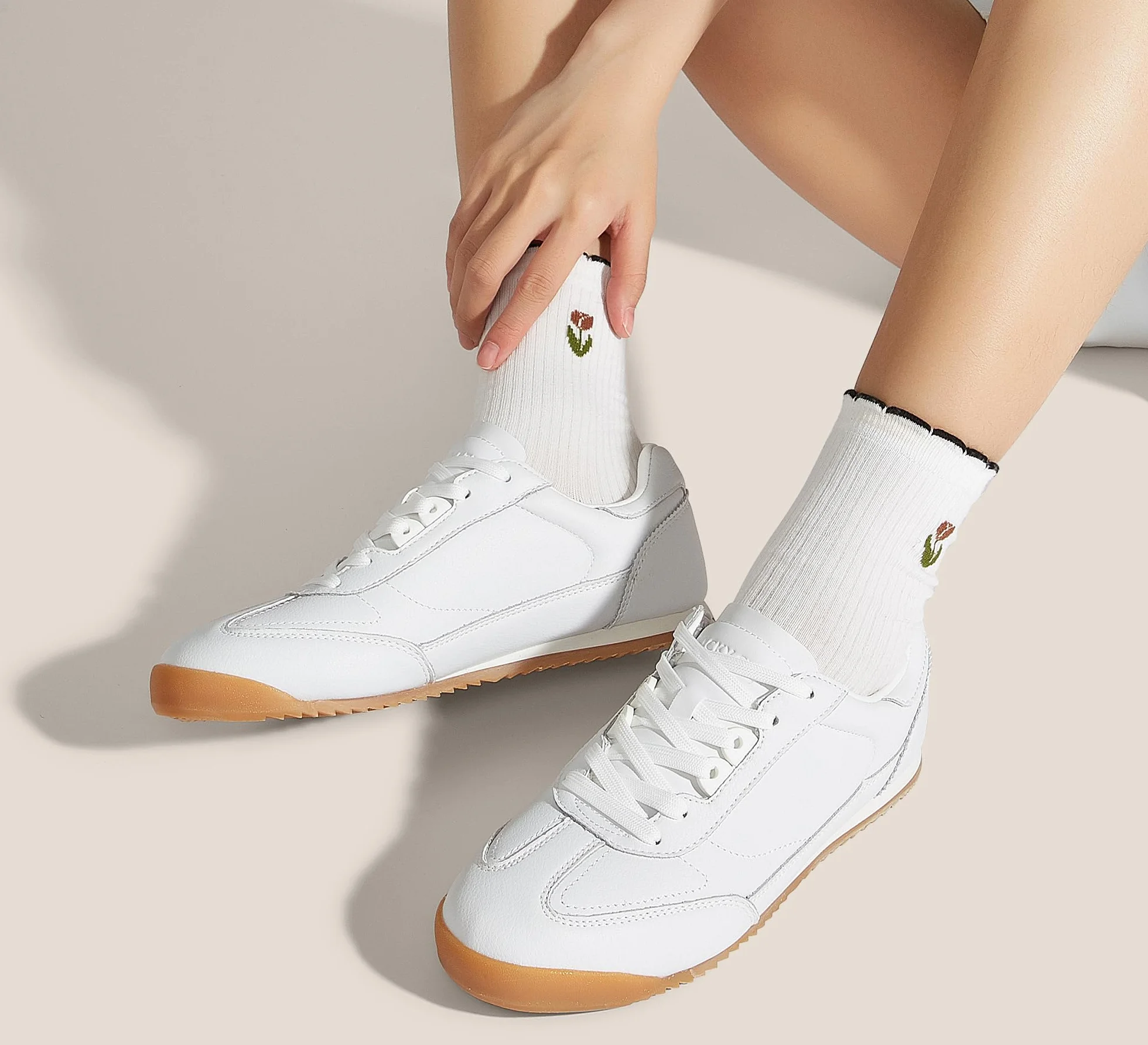 LUCKY STEP Modne trampki damskie neutralne wygodne buty do chodzenia biegania na siłownię