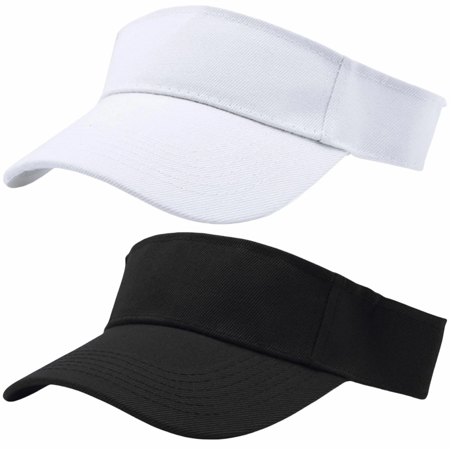 GWAWG 2 szt. czapka przeciwsłoneczna, daszek golfowy dla kobiet, damska czapka z daszkiem w kucyk, sportowa czapka outdoorowa, gładka, regulowane czapki golfowe tenisowe dla mężczyzn czarna, Czarny