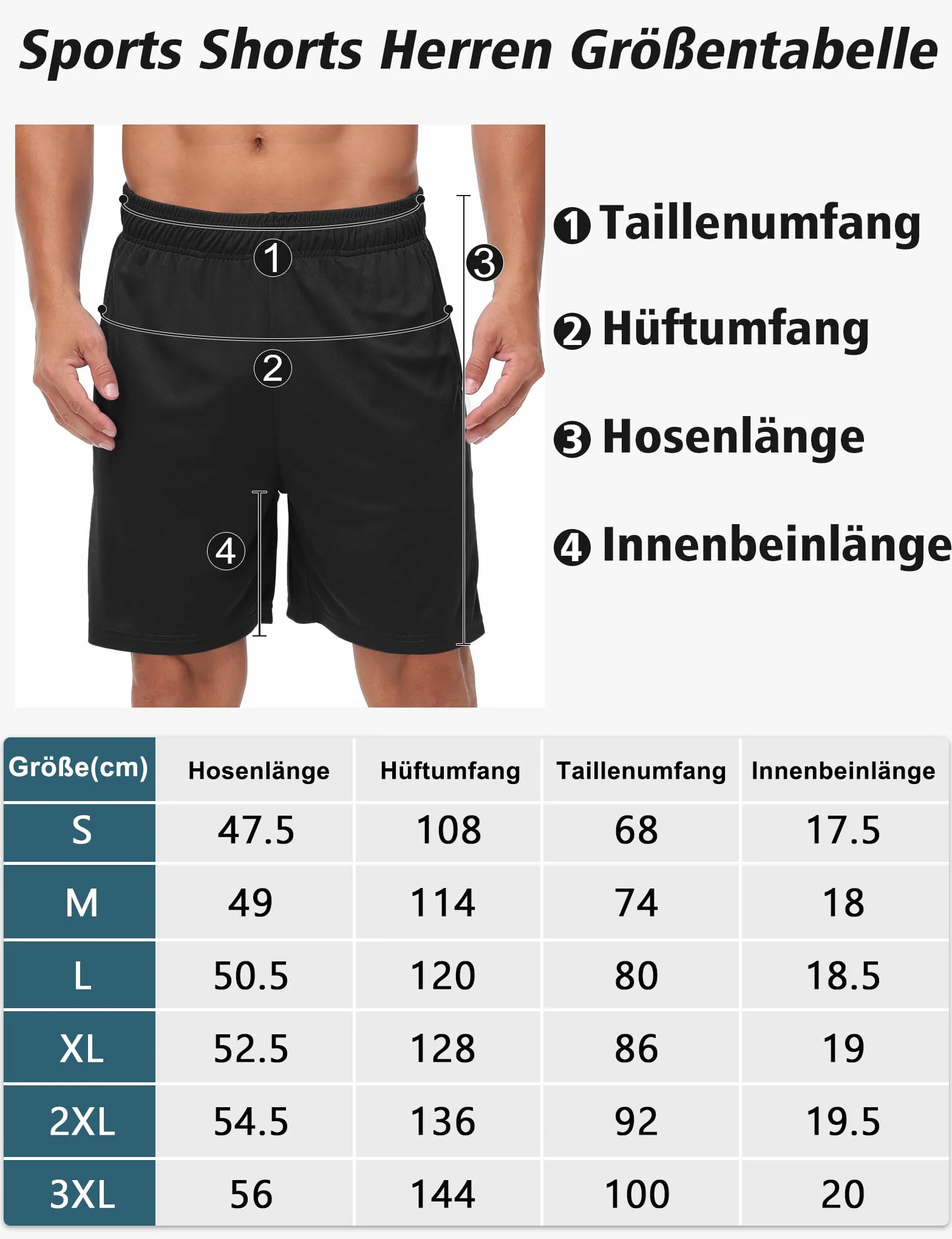 Kuzwafs 3-Pack Męskie spodenki Szorty treningowe sportowe spodenki szorty oddychające siłownia szybkoschnące spodnie z kieszeniami