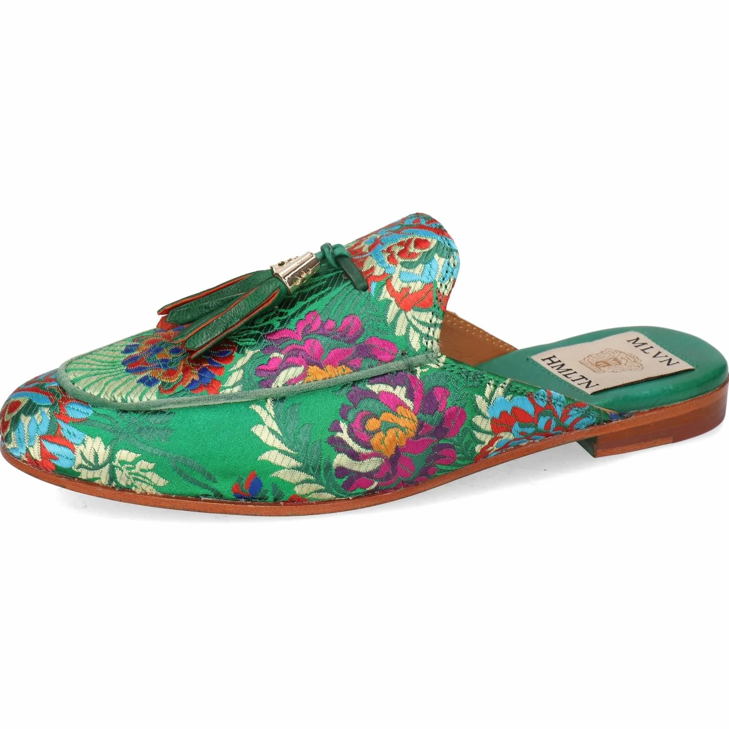 Melvin & Hamilton Kobiety Scarlett 2 Korela Green TasselButy typu mule
