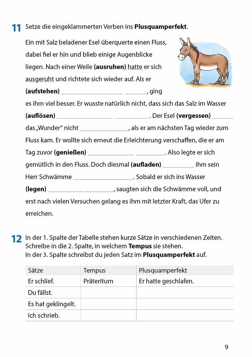 Grammatik 5.-7. Klasse: Wortarten und Satzglieder. Übungsprogramm mit Lösungen: 215