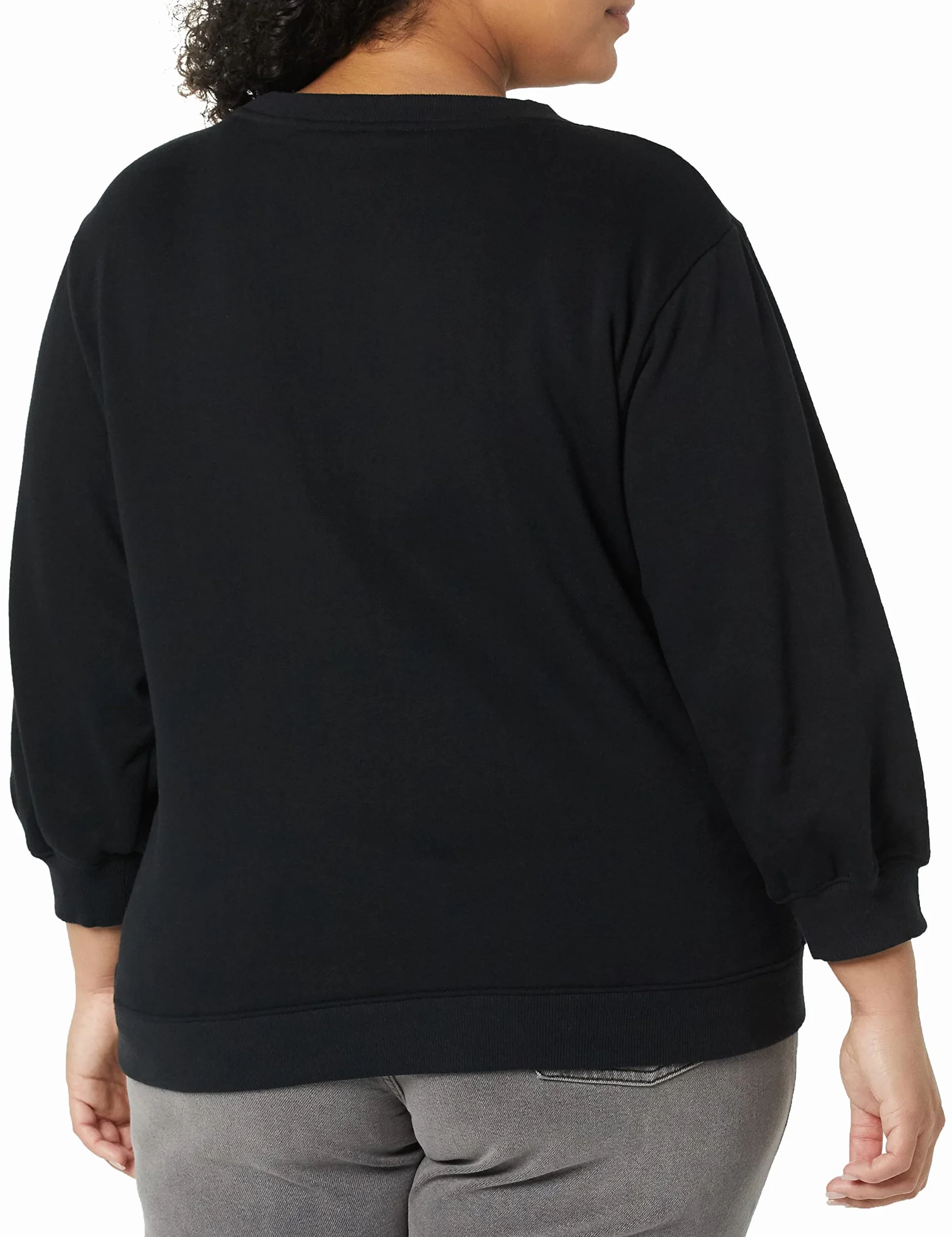 Amazon Essentials Kobiety Francuski Terry Polar Rękaw Detal Crewneck Bluza