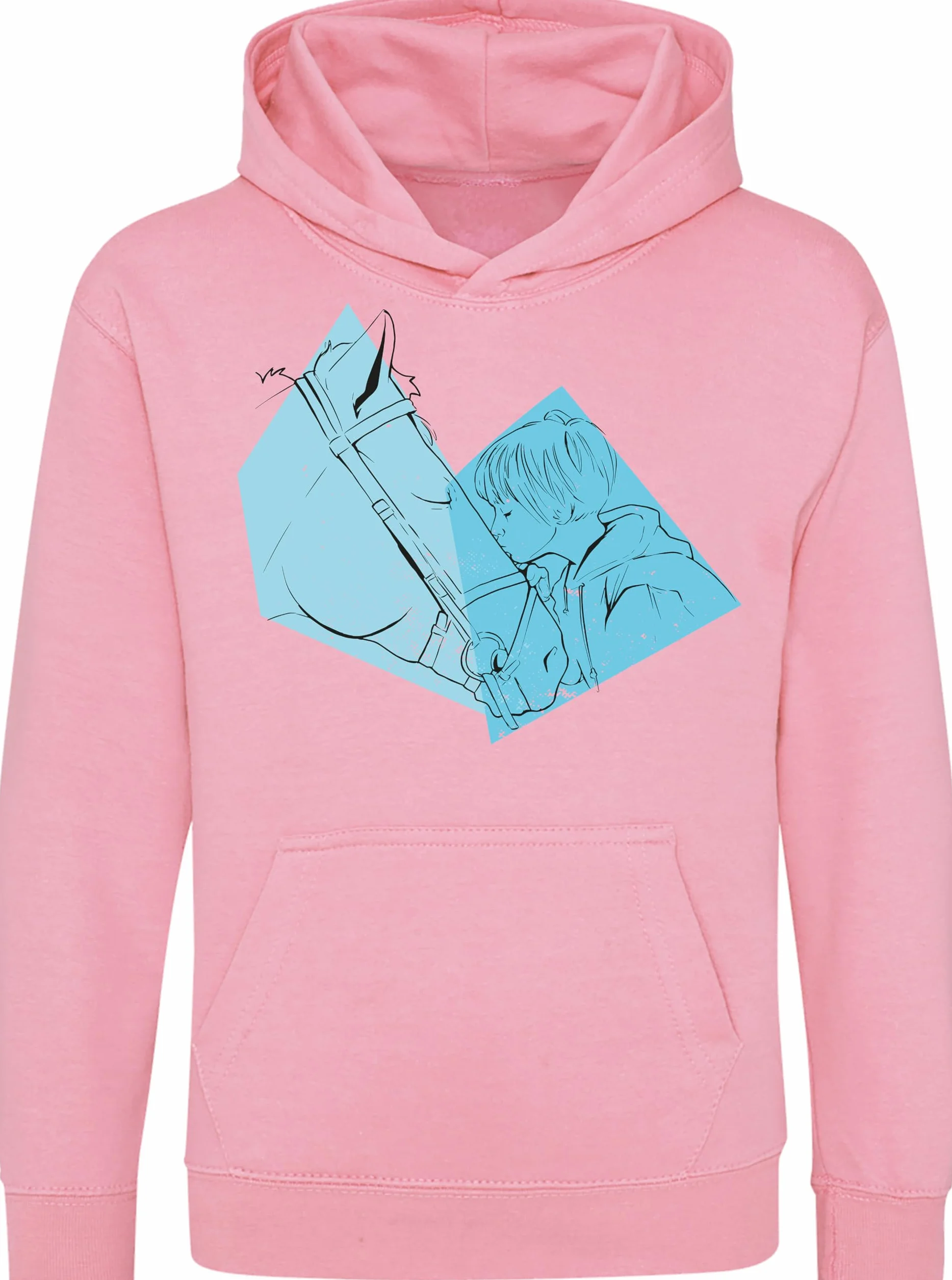 Sweter z koniami dla dziewczynki: konie Bussi - bluza z kapturem dla dziewczynek - prezent dla koni - dziecięca bluza z kapturem koń - odzież jeździecka - My Horse - akcesoria do jazdy konnej