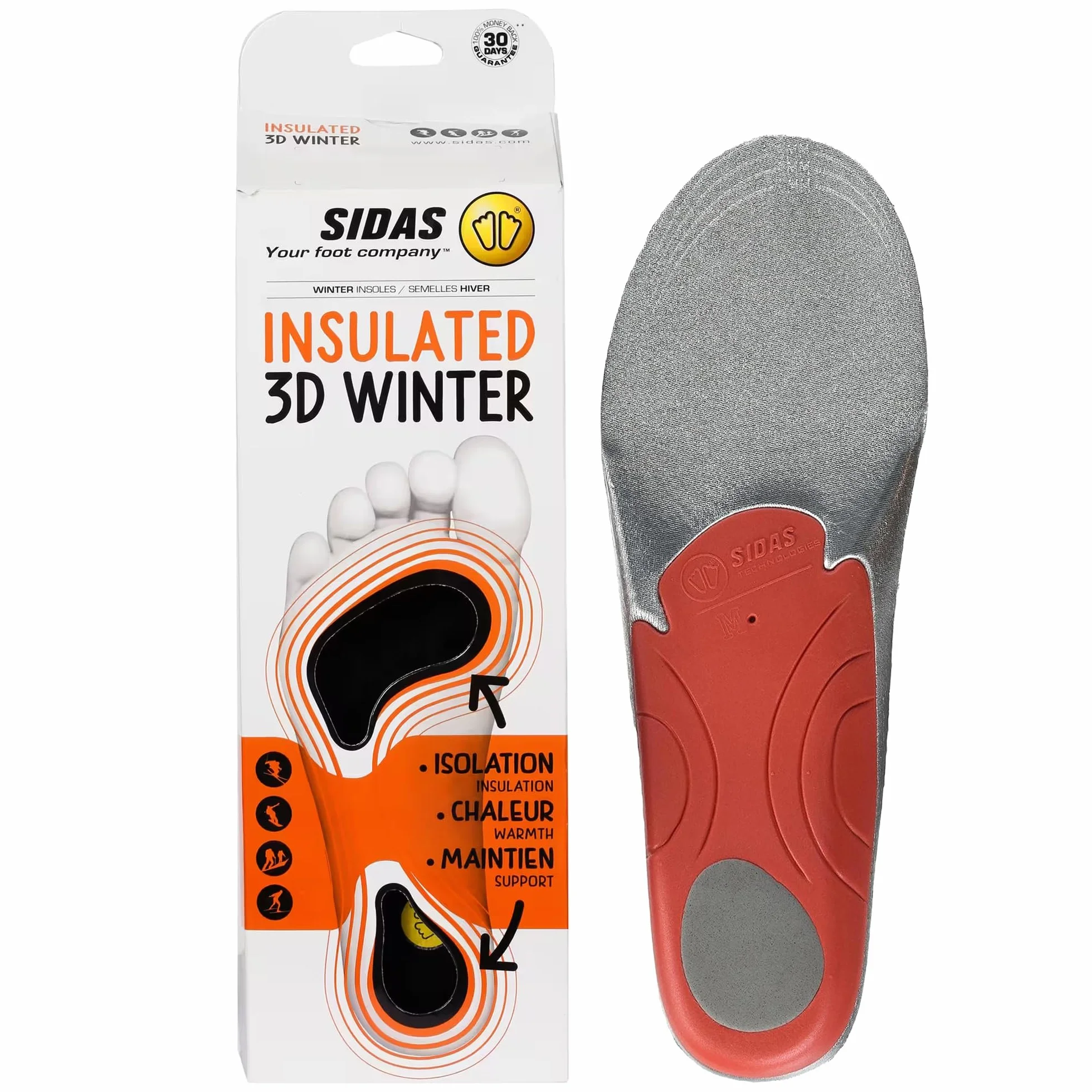 Sidas Izolowana zimowa wkładka narciarska 3D, unisex, izolacja 3D zima