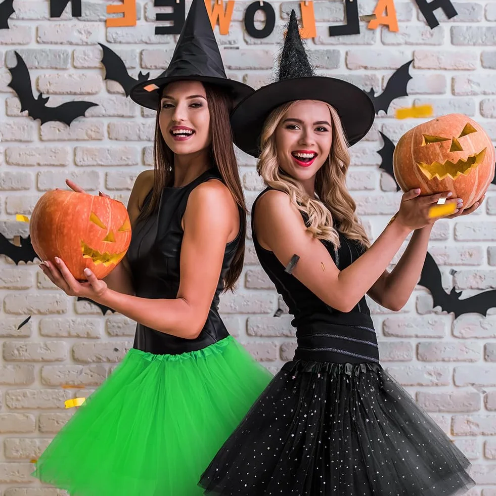 Damska spódnica tutu, elastyczna, 3-warstwowa, tiulowa spódnica, baletowa, halka, halka, spódnica na karnawał, imprezę tematyczną, balet, do tańca, na Halloween