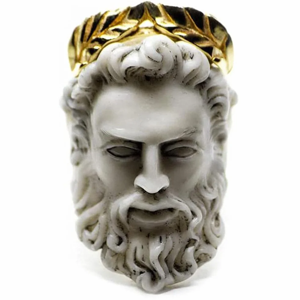 Pierścionek z rzeźbą w stylu vintage, mitologia, meduza, zeus, vintage, rzeźba, królowa, prezent dla kobiet i mężczyzn, przesadzony pierścionek w kształcie starca, 7 rozmiarów, No.9, å ‡'