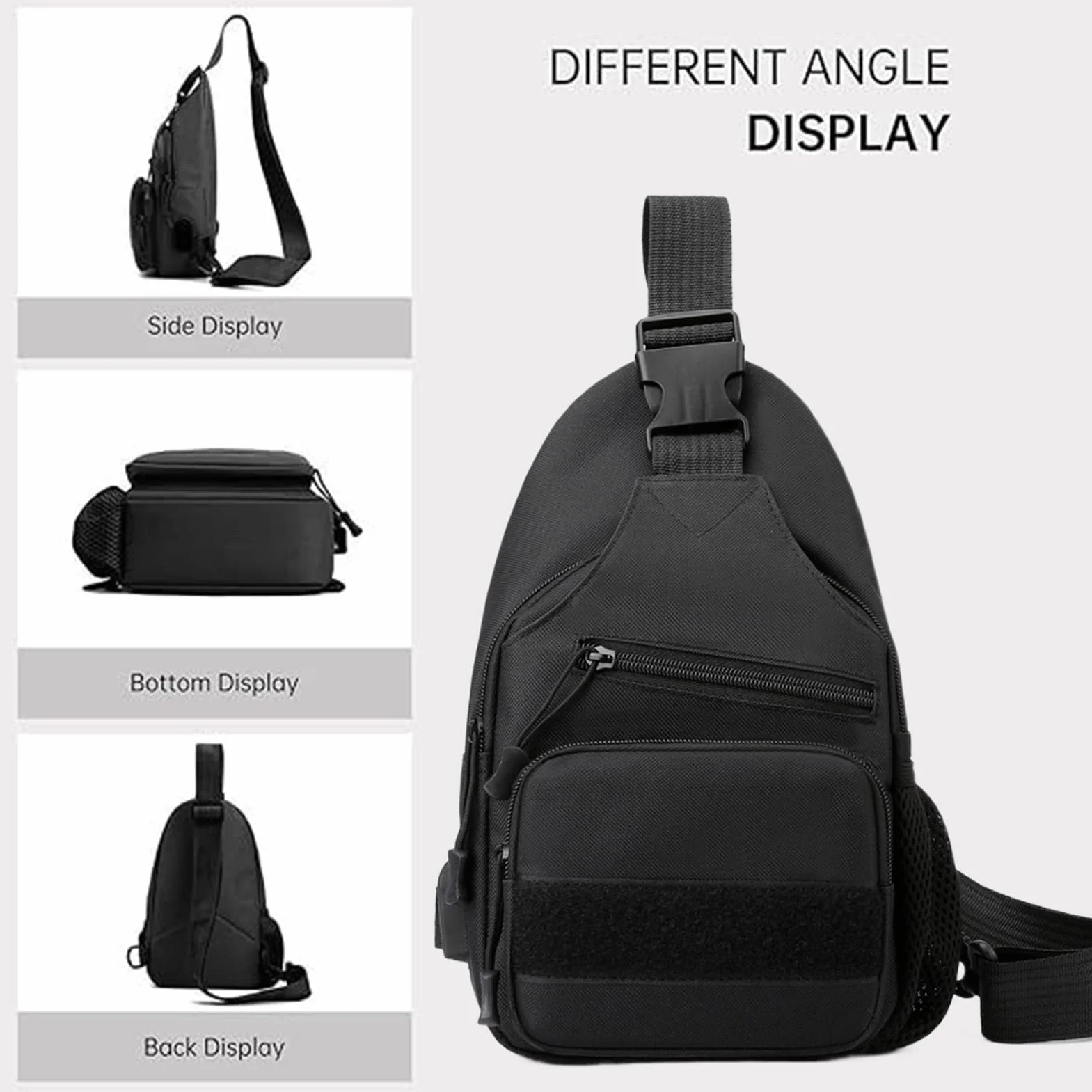 Small Sling Bag, Wear Resistant Single Shoulder, 11.42x6.69x2.76 Inch Messenger Pouch Practical Portable Chest Pack for Men and Women, Perfect for Hiking, Camping, Jogging, Cycling