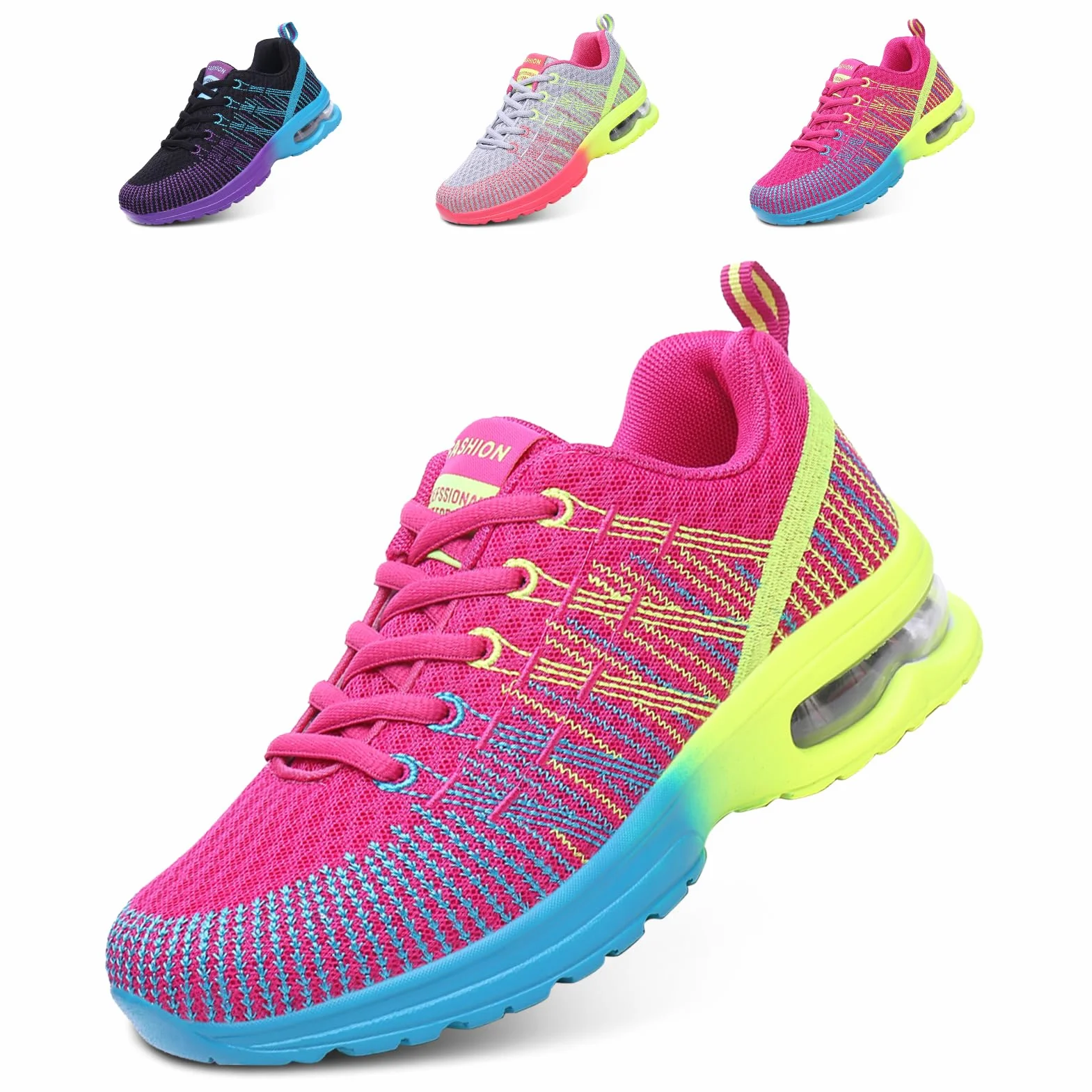 Hitmars Damskie buty do biegania, lekkie buty gimnastyczne, oddychające, szerokie dopasowanie, trampki, sportowe, damskie buty do chodzenia, poduszka powietrzna, buty do joggingu, na co dzień, rozmiar