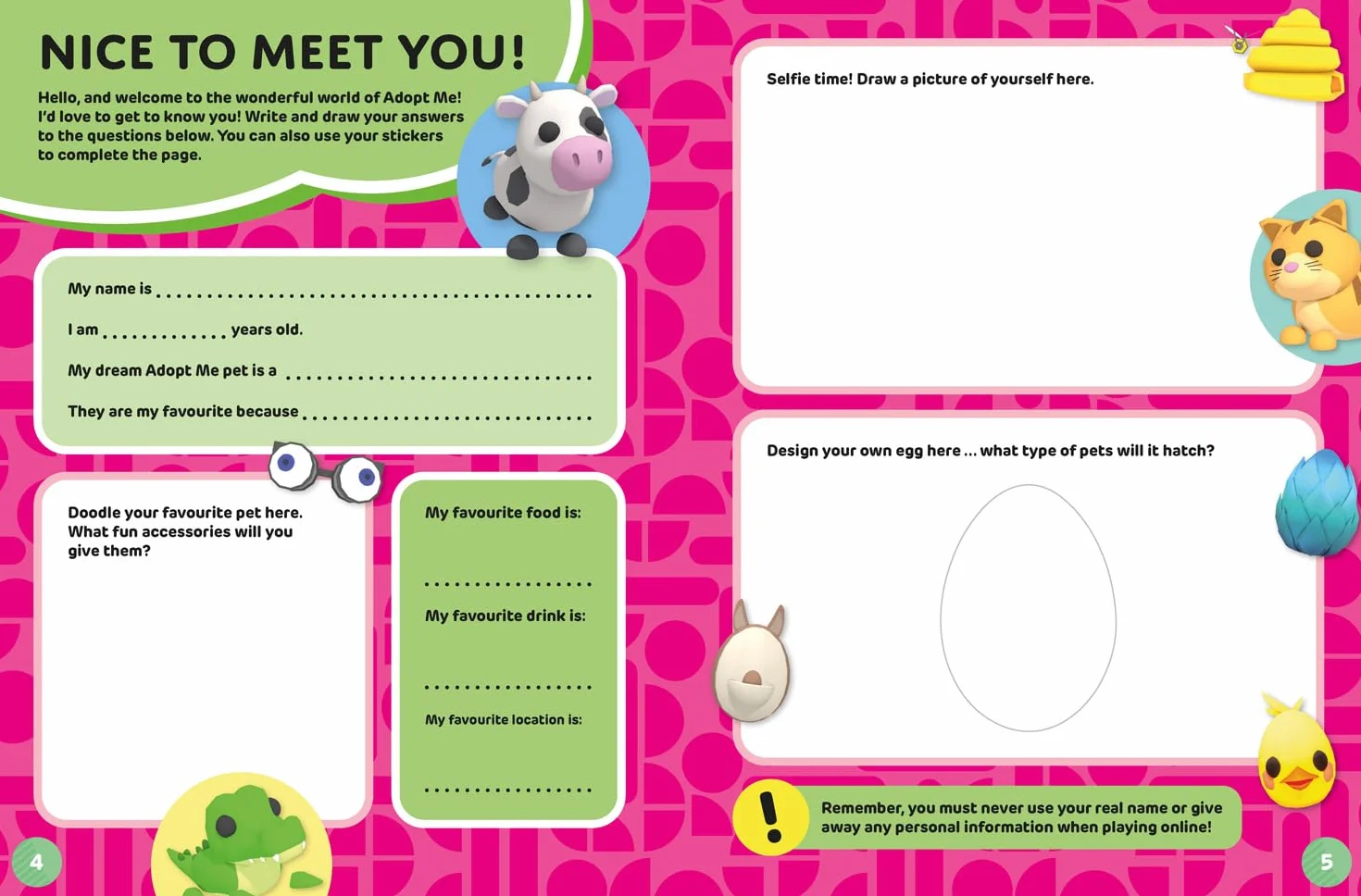 Adopt Me! Cute Creations Sticker Book: The perfect Activity Book for fans of Number 1 favourite online game, Adopt Me! Ideal for ages 7-11
