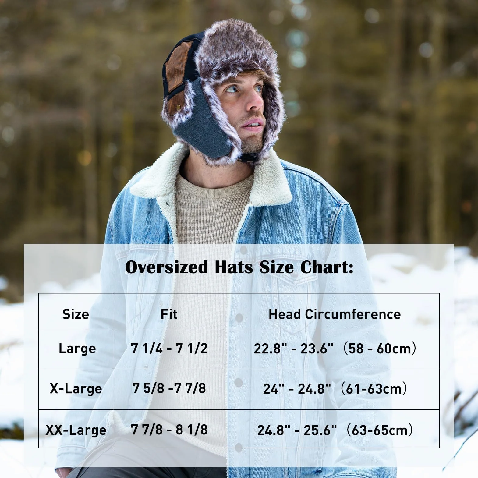 Comhats Zimowa czapka myśliwska dla mężczyzn Ushanka