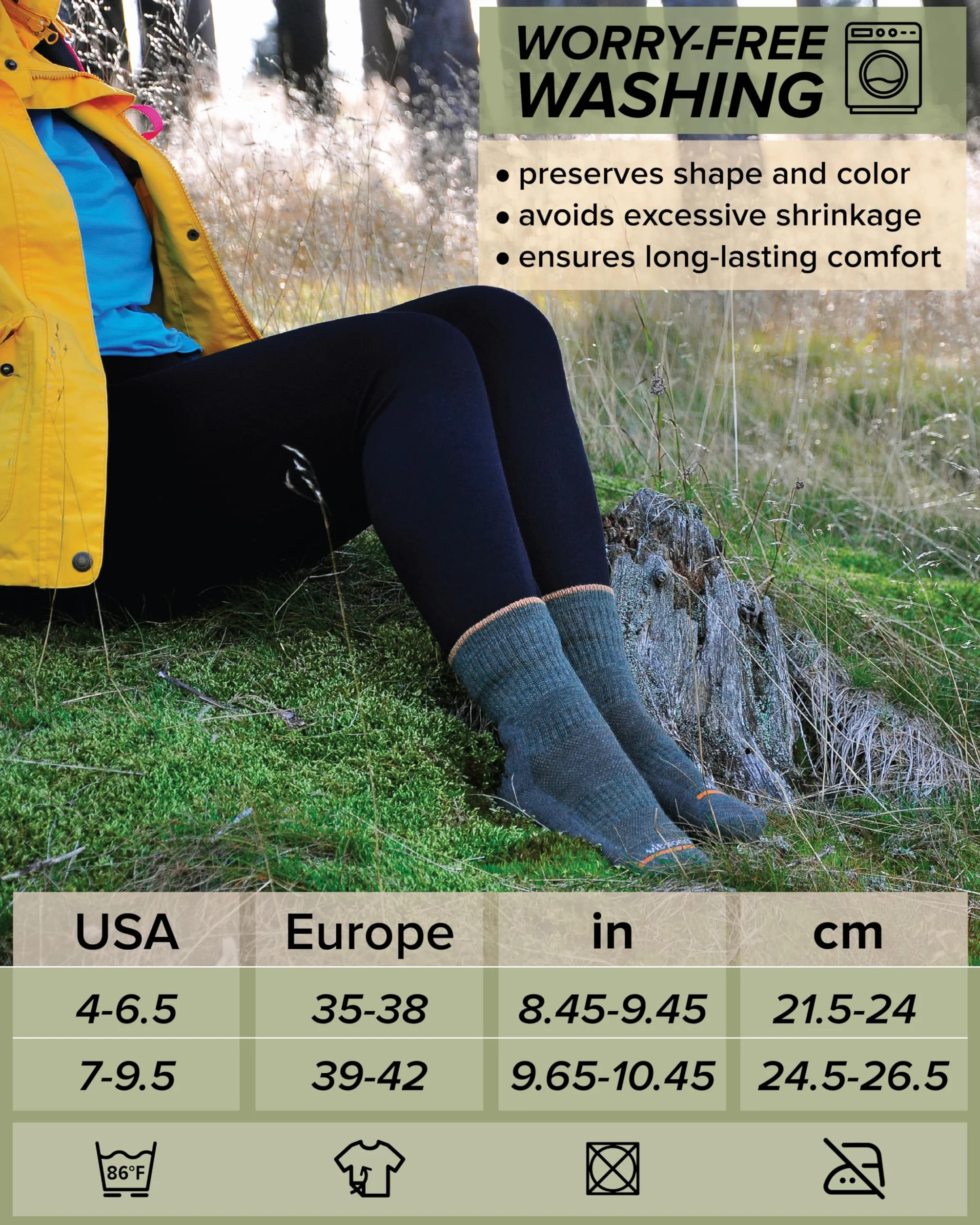 VITSOCKS Skarpety Trekkingowe WEŁNA MERINO Damskie, Ciepłe Wełniane do Wędrówek Outdoor