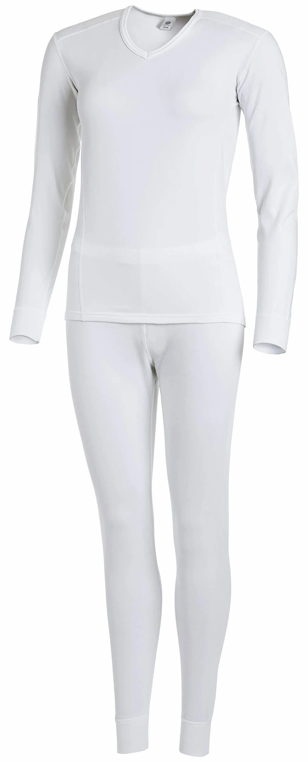 Medico Shirt damska bielizna funkcyjna, zestaw zimowej bielizny narciarskiej, długie spodnie, białe