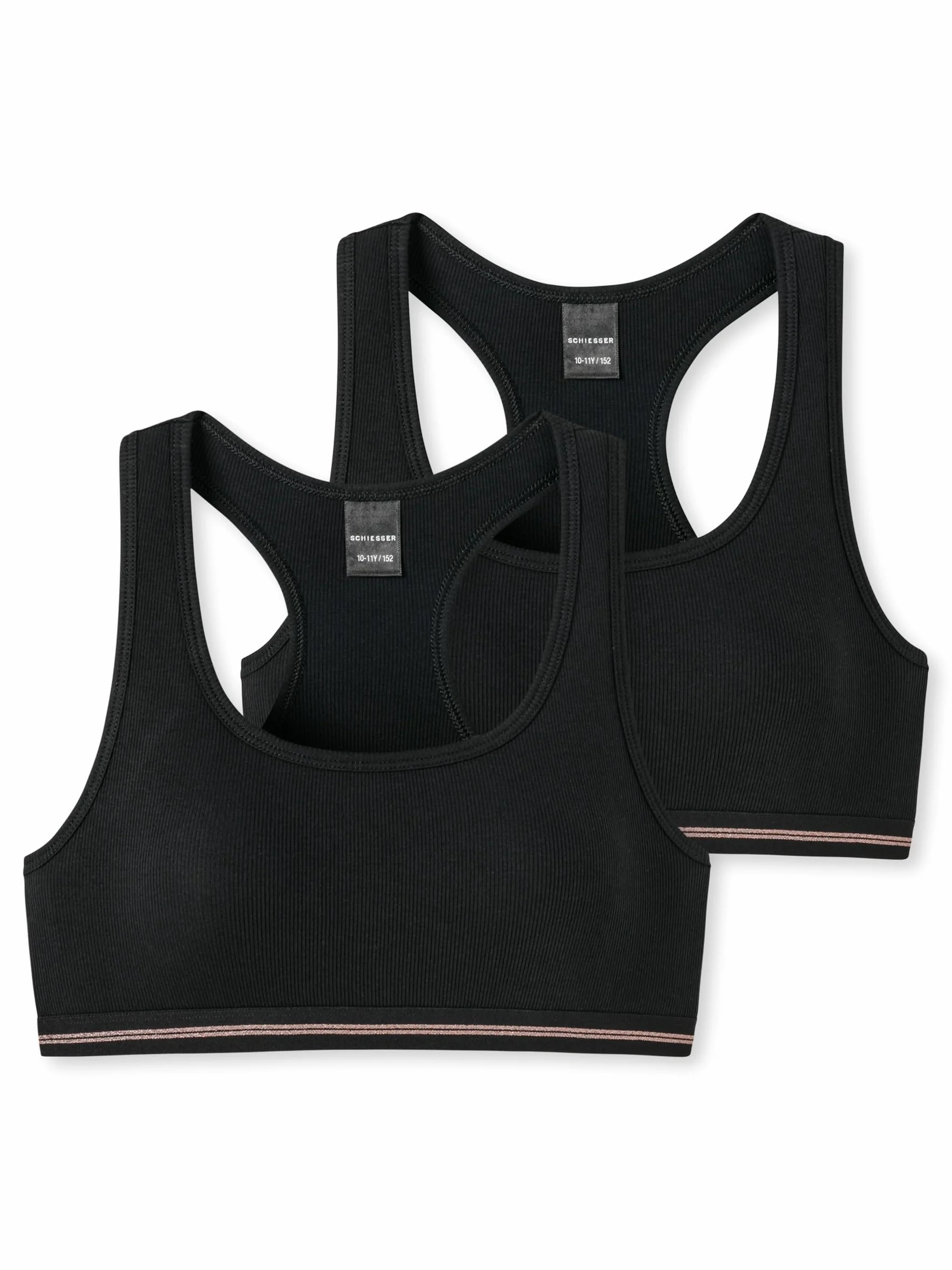 Schiesser Mädchen 2 PACK Unterwäsche Bustier - Organic Cotton - Rippe