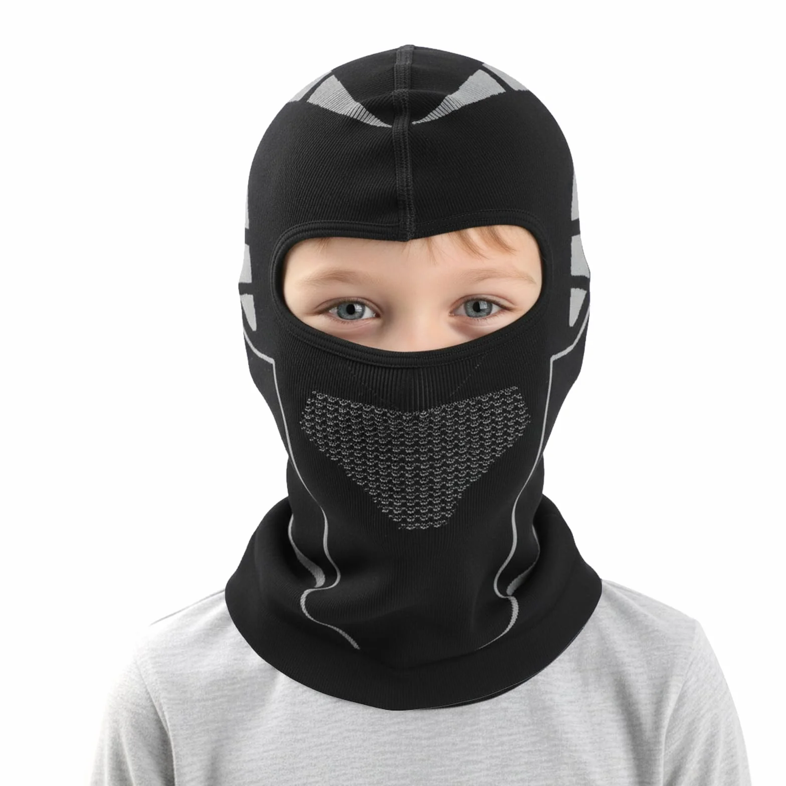 TAGVO Kominiarka dla dzieci, maska na całą twarz, profesjonalny sport, elastyczna, Brethable, lekka, anty-UV, jazda na rowerze, kominiarka, maska narciarska, czapka pod kask, ocieplacz na szyję, dla