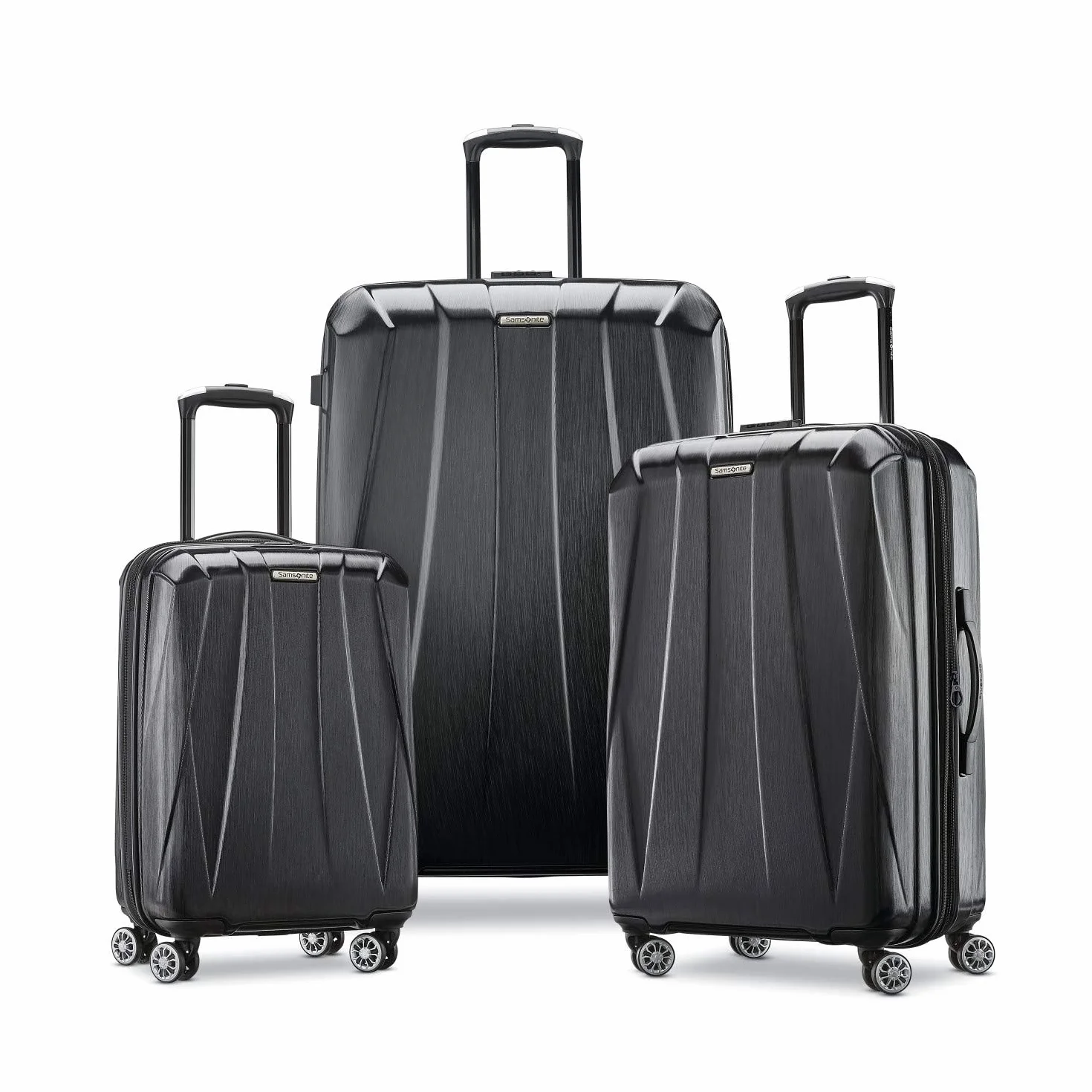 Samsonite Centric 2 Hardside rozkładany bagaż z kołami obrotowymi, Czarny, 3-Piece Set (20/24/28), Centric 2 Hardside Rozszerzalny Bagaż Z Spinnerami