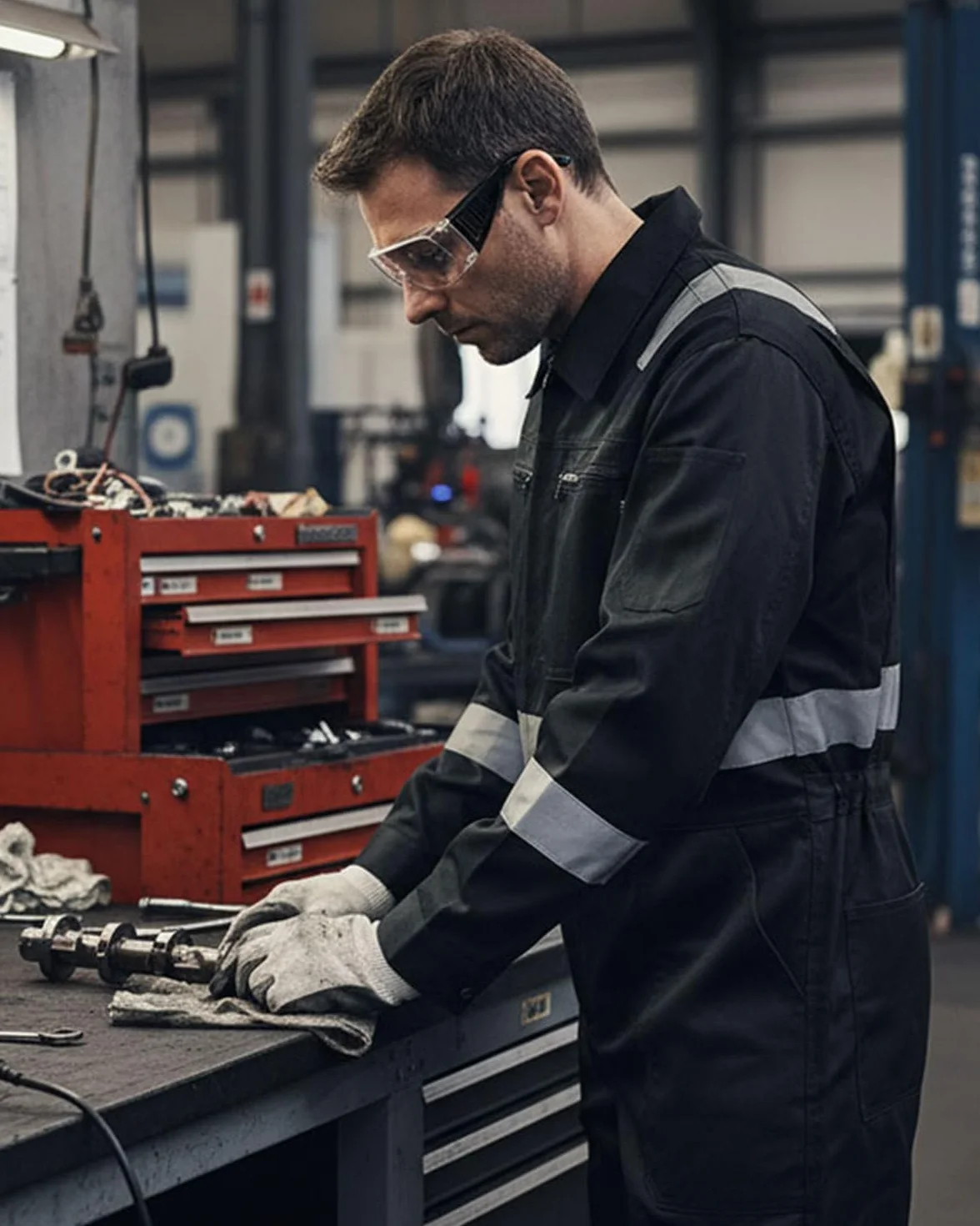 Męskie kombinezony robocze o wysokiej widoczności kombinezon mechaniczny kombinezon garaż zamek kombinezon