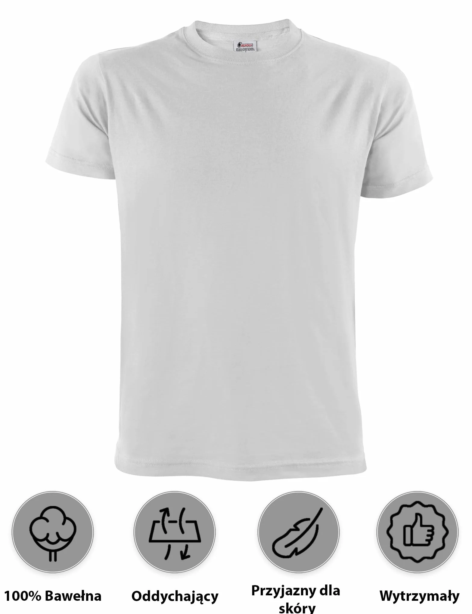 ALPIDEX T-shirt Koszulki Męskie Zestaw Set 5 Sztuk Okrągłym Dekoltem Jednokolorowe 100% Bawełna Krótki Rękaw S M L XL XXL 3XL 4XL 5XL