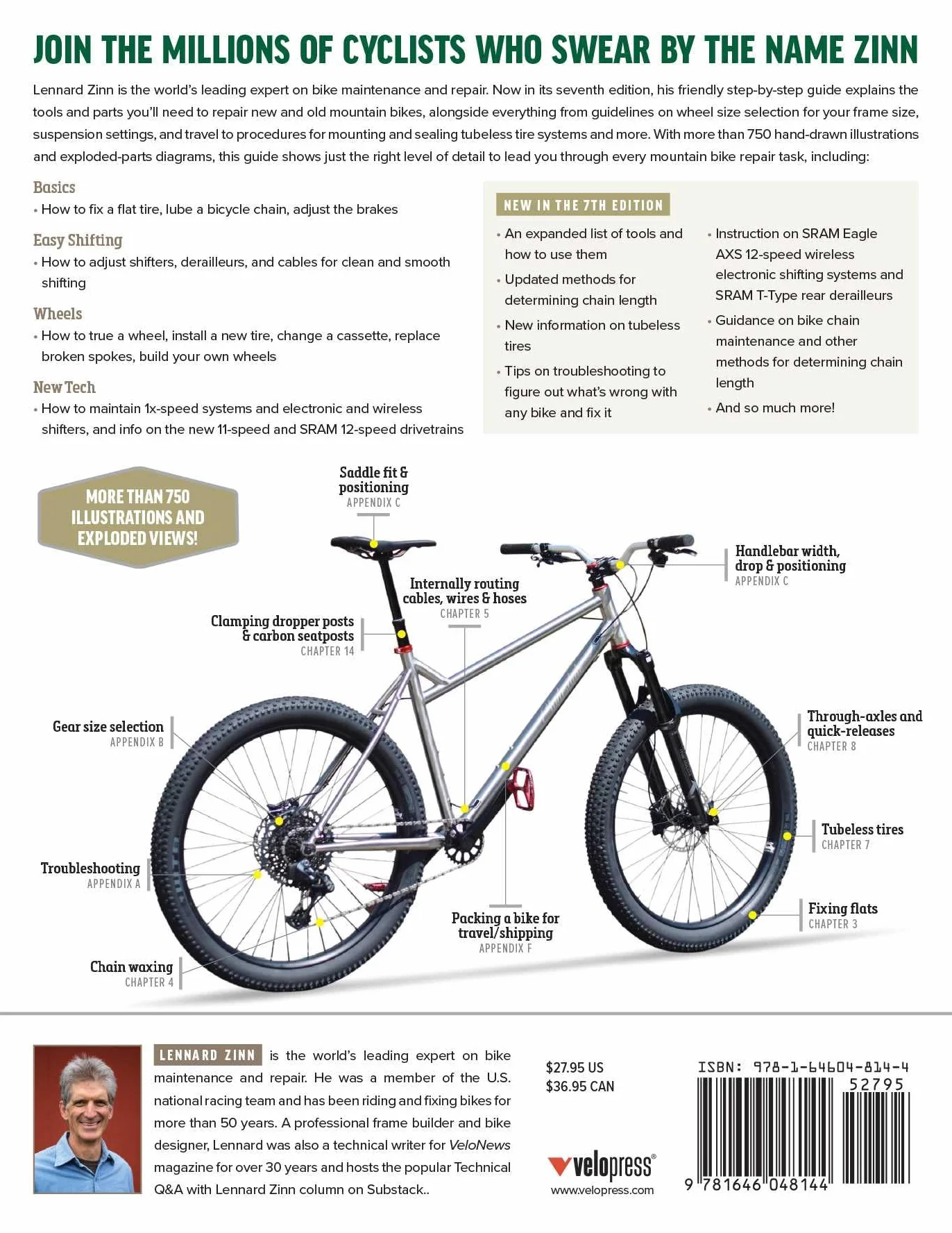 Zinn and the Art of Mountain Bike Maintenance, 7th Edition: The World's Best-Selling Guide to Mountain Bike Repair