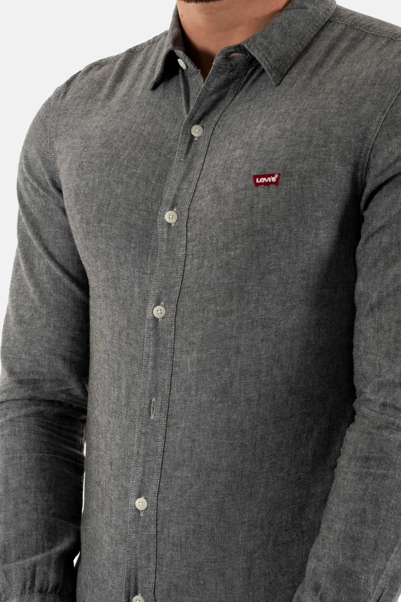 Levi's Mężczyźni Long-Sleeve Battery Housemark Slim Shirt, Black Agate, S