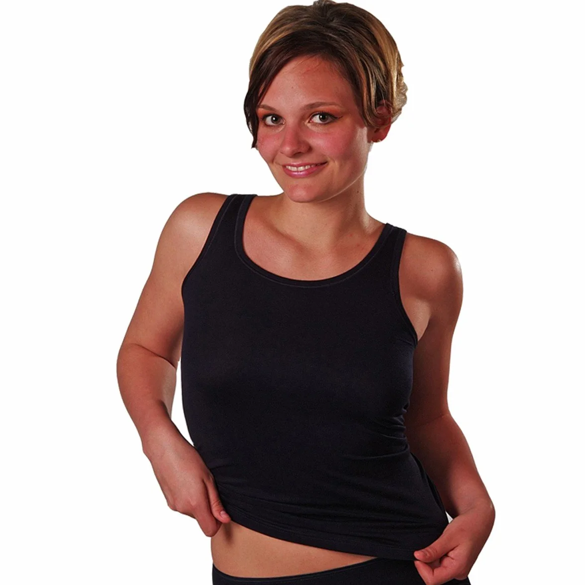 HERMKO Kamizelka damska 1310 sztuk w 100% z bawełny organicznej, tank top dla kobiet, wyprodukowano w UE