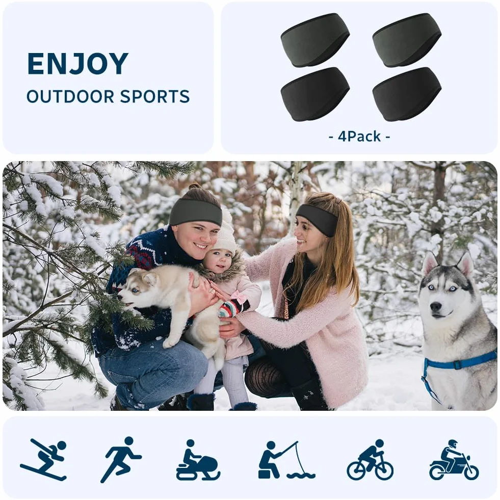 Opaska na czoło do uszu, opaski sportowe do biegania, zimowa opaska na uszy, opaski do biegania, opaski narciarskie do jogi, jazdy na rowerze, koszykówki, fitnessu