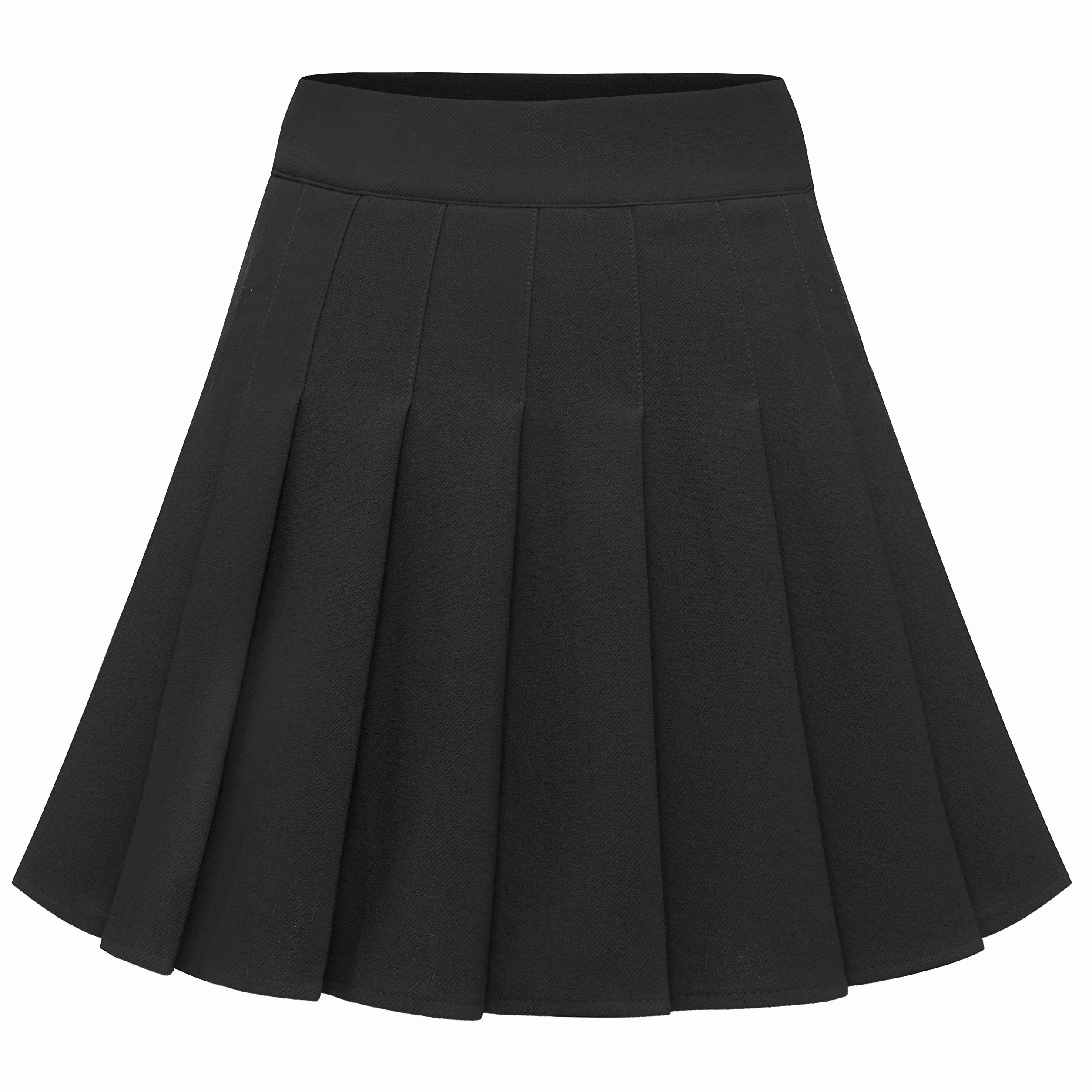 Dressystar damska spódniczka plisowana, rozciągliwa, solidna spódnica mini, tenisowa
