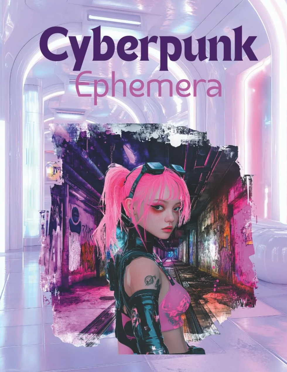 Cyberpunk Ephemera: Megalopolis, Computer, Grunge, Graffiti for Scrapbooking, Junk Journals, Artist Trading Cards, Paper Crafts, Art Journaling, Mixed Media, Decoupage, Planner Decoration