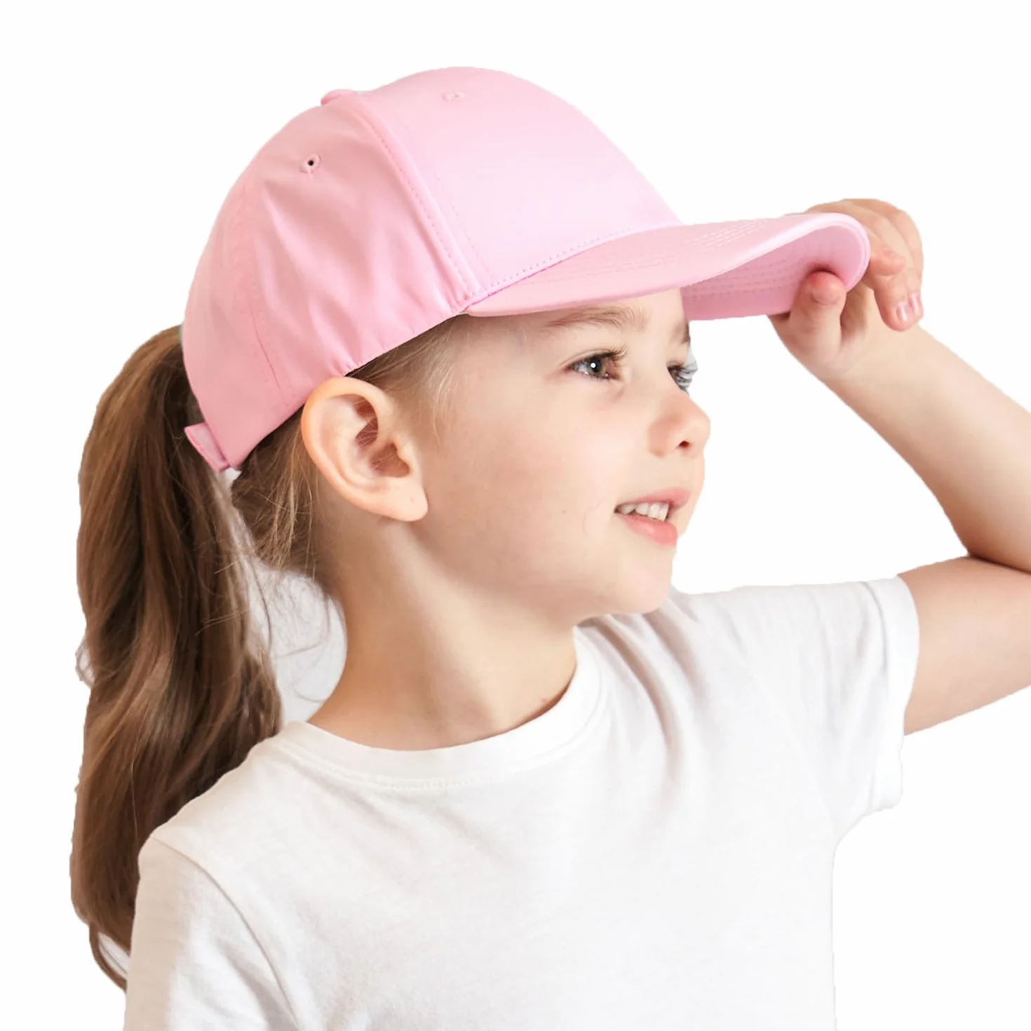 YAMEE Czapka bejsbolowa dla dzieci, dla dziewczynek, miękka, oddychająca, ochrona przed promieniowaniem UV, czapka bejsbolowa dla dzieci, do uprawiania sportu, na czas wolny, prosta, stylowa