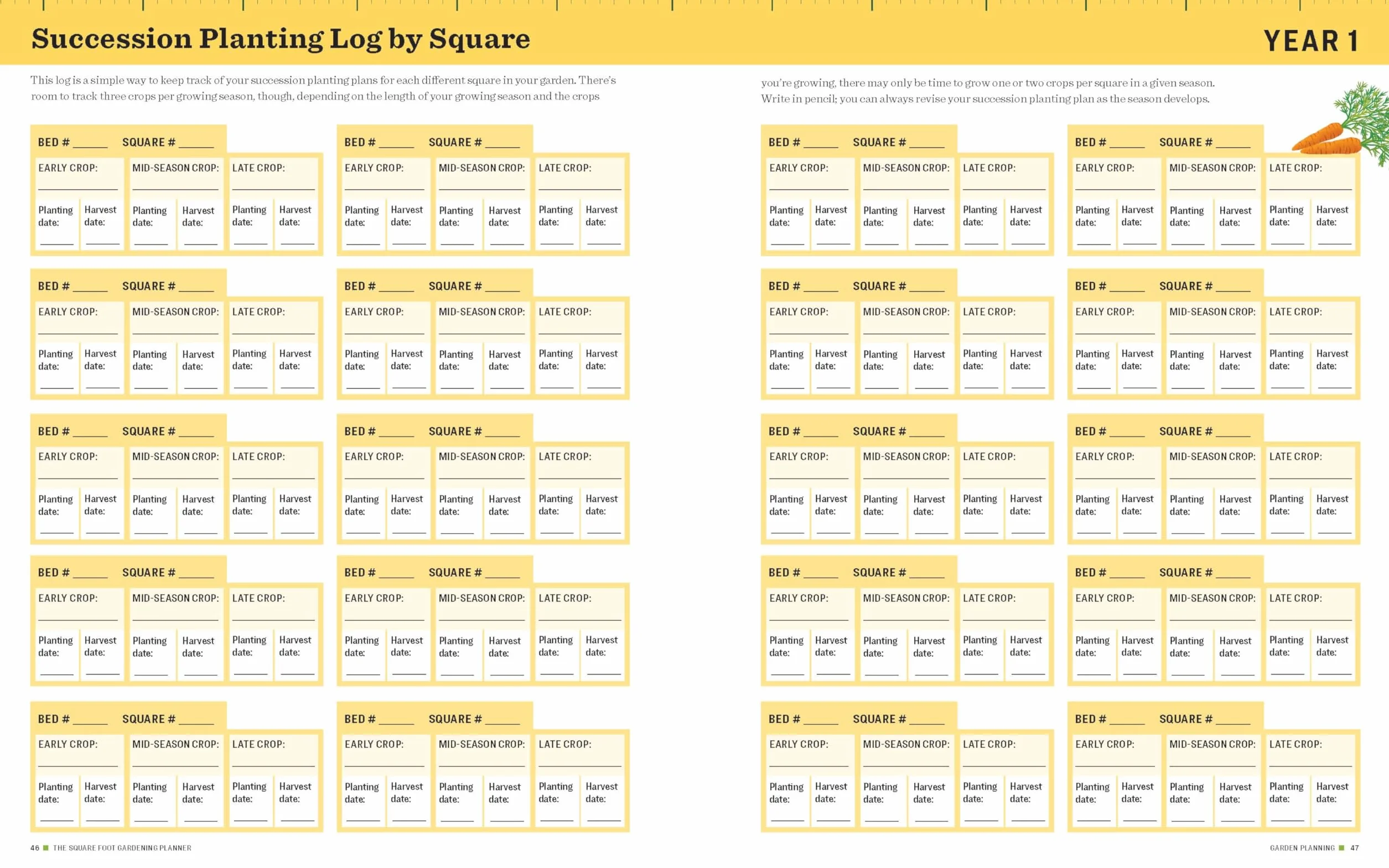 The Square Foot Gardening Planner: A 3-Year Journal for Recording the Planning, Planting, and Care of Your Square Foot Garden