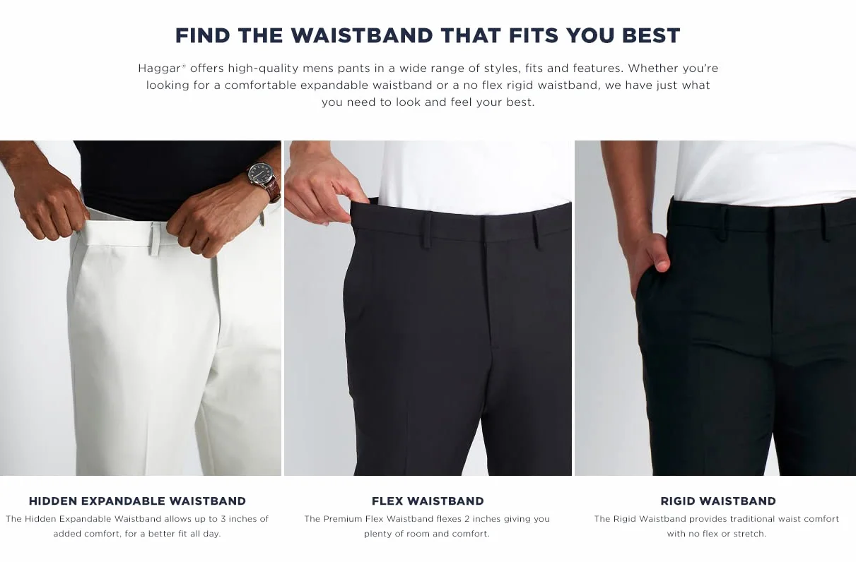 Haggar Premium Comfort Dress Pant - Slim Fit Flat Front Pant - Kalesony Mężczyźni