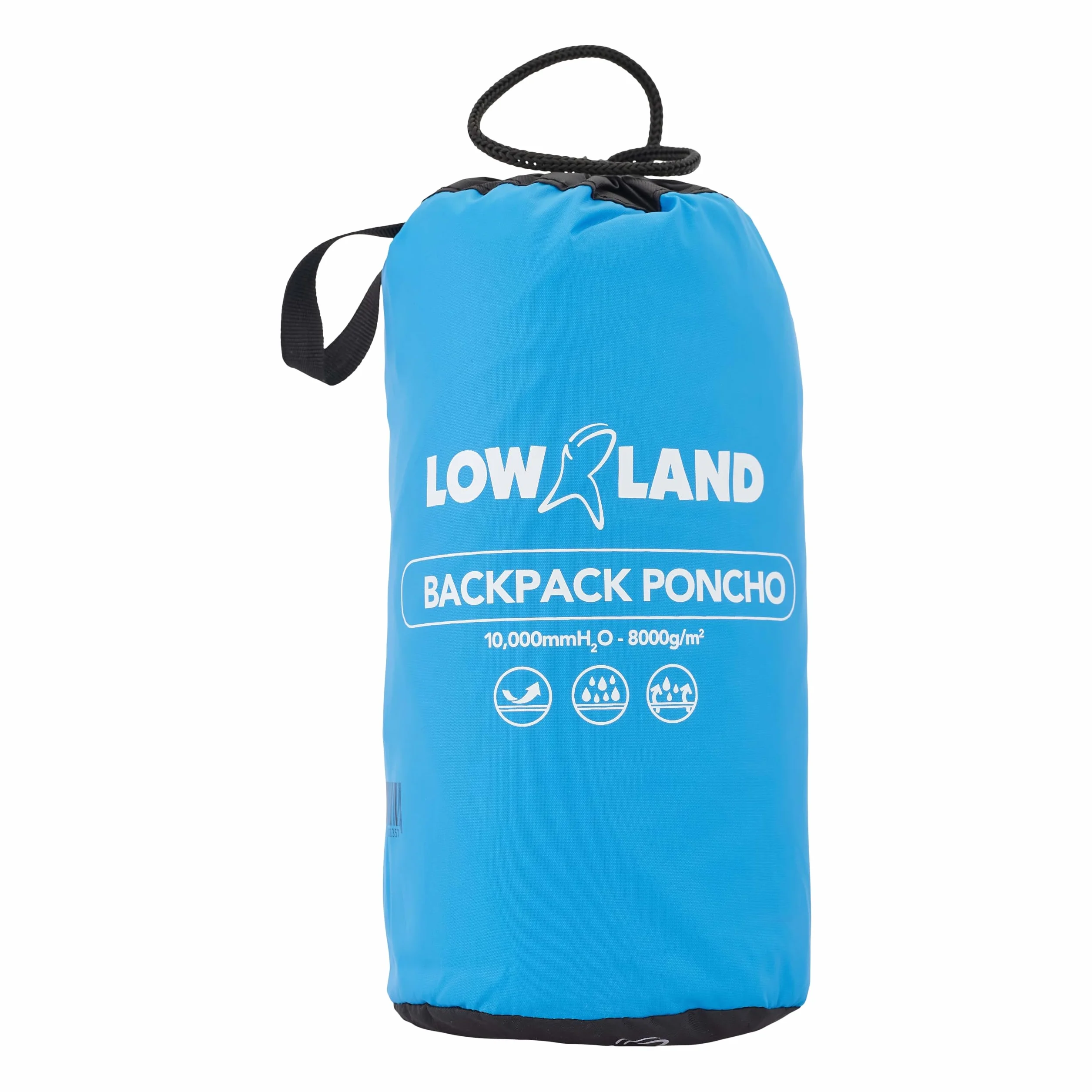LOWLAND OUTDOOR Ponczo przeciwdeszczowe, niebieskie