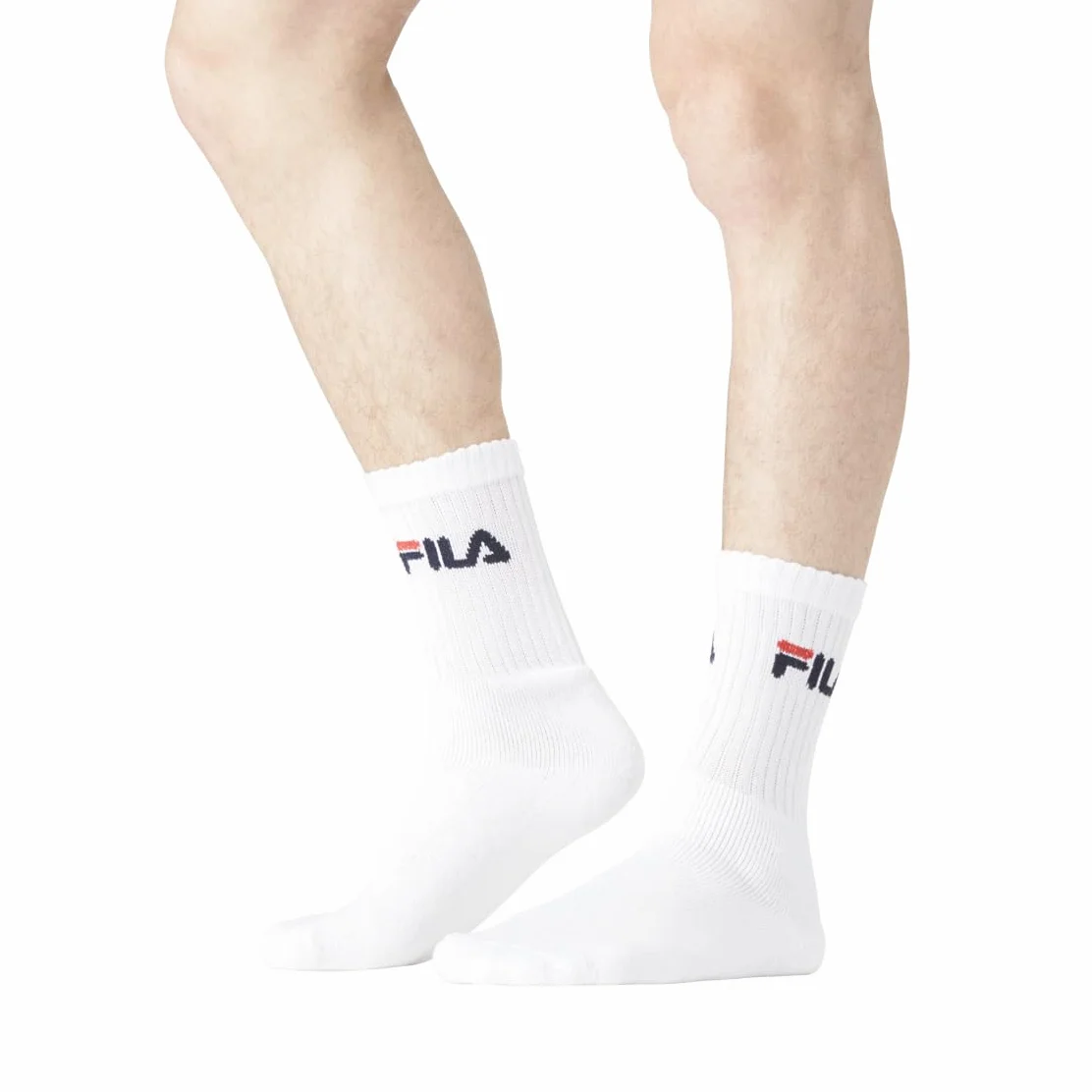 Fila Bawełniane skarpety sportowe męskie, wygodne, miękkie w dotyku (zestaw 6 sztuk), biały, 43/46 EU