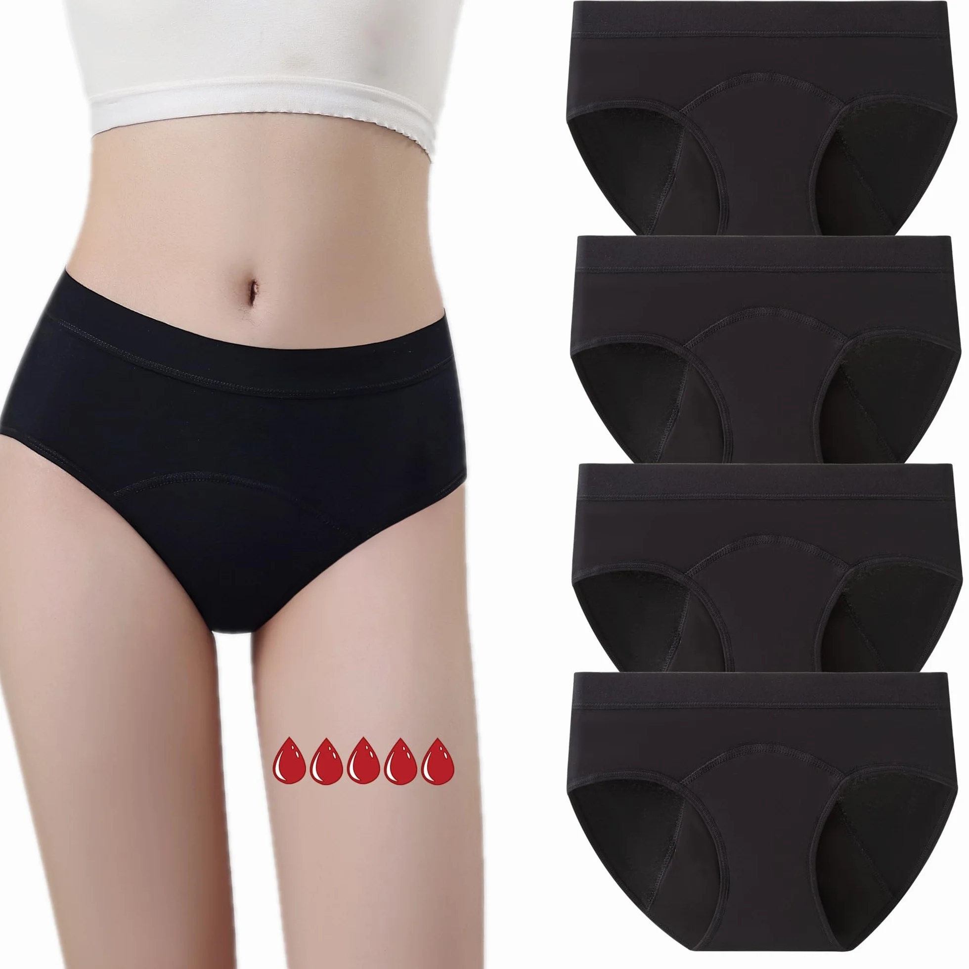 Bielizna okresowa dla dziewcząt z silnym krwawieniem, 30 ml, 8-16 lat, bielizna bawełniana, majtki menstruacyjne