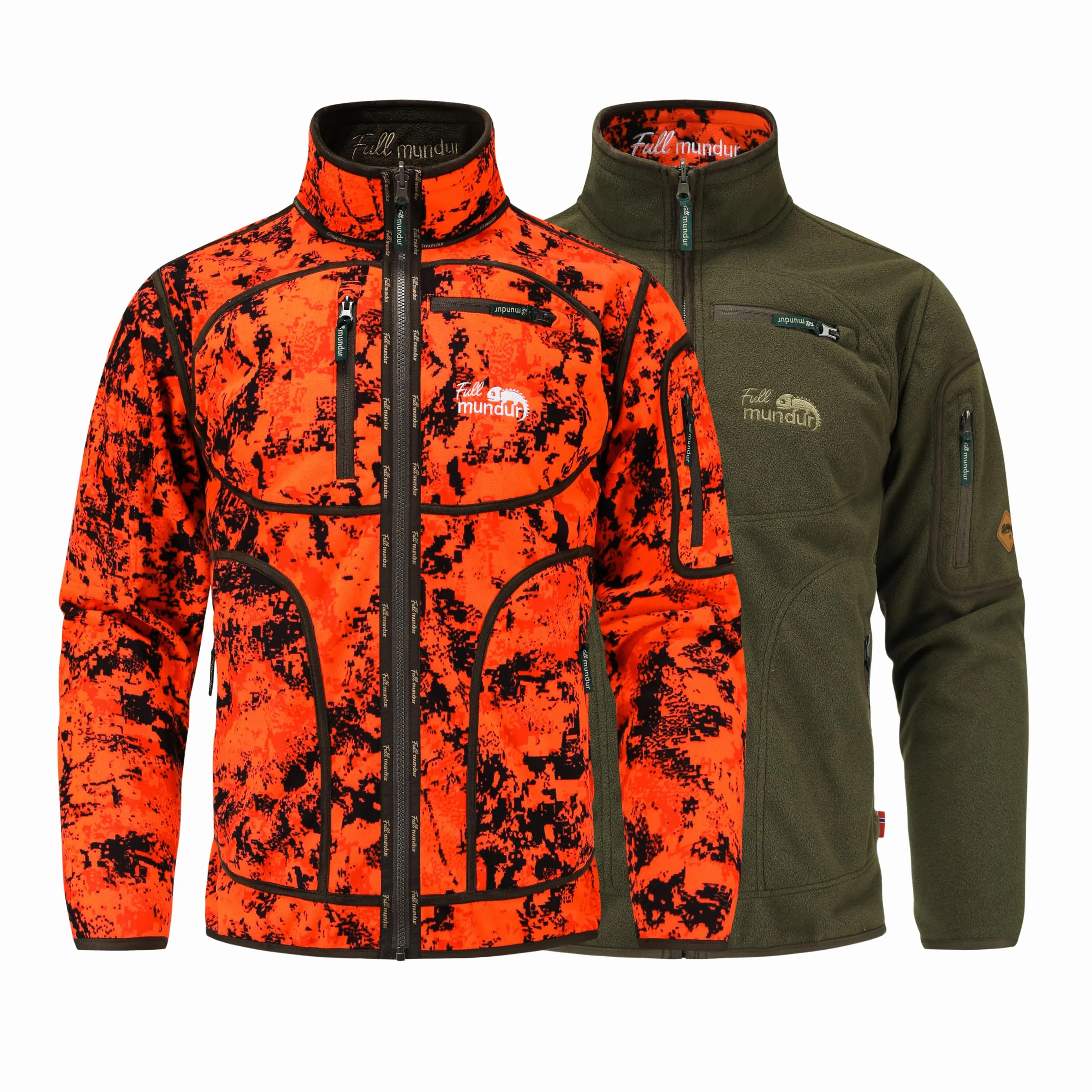 Kurtka myśliwska Orange Blaze Camo, dwustronna, wiatroodporna, męska
