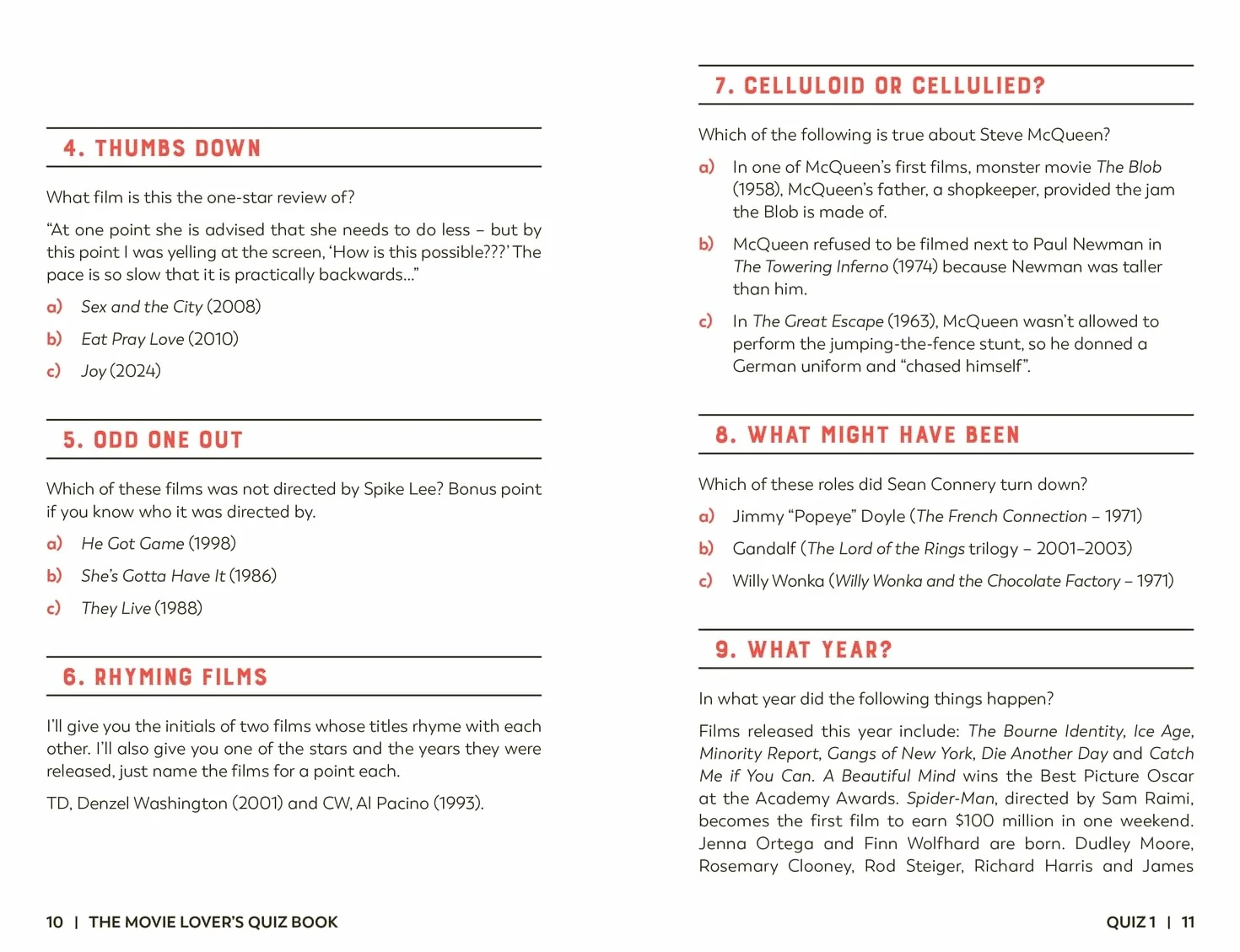 The Movie Lover's Quiz Book: Over 900 Questions on Your Favourite Films, Movie Stars and Directors