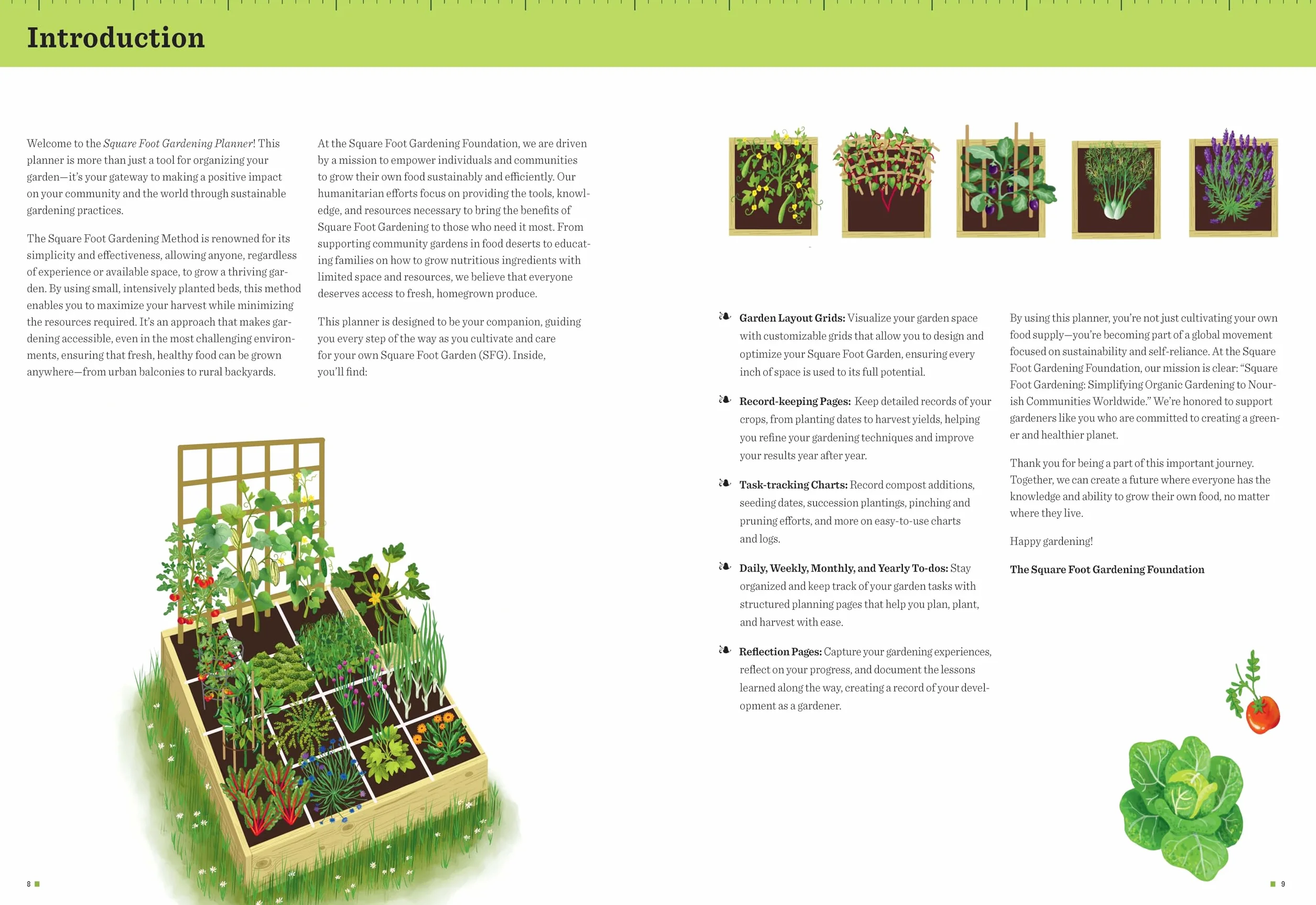 The Square Foot Gardening Planner: A 3-Year Journal for Recording the Planning, Planting, and Care of Your Square Foot Garden