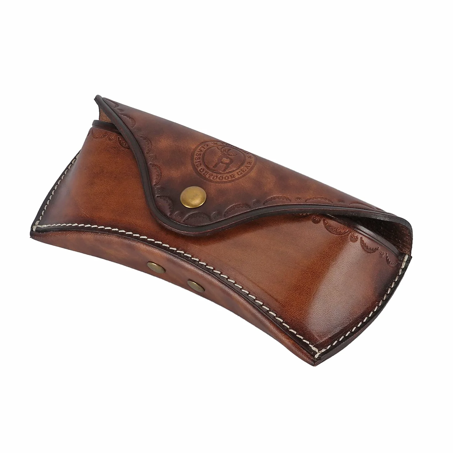 TOURBON Unisex Deluxe skórzane etui na okulary twarde pudełko do przechowywania okularów do czytania