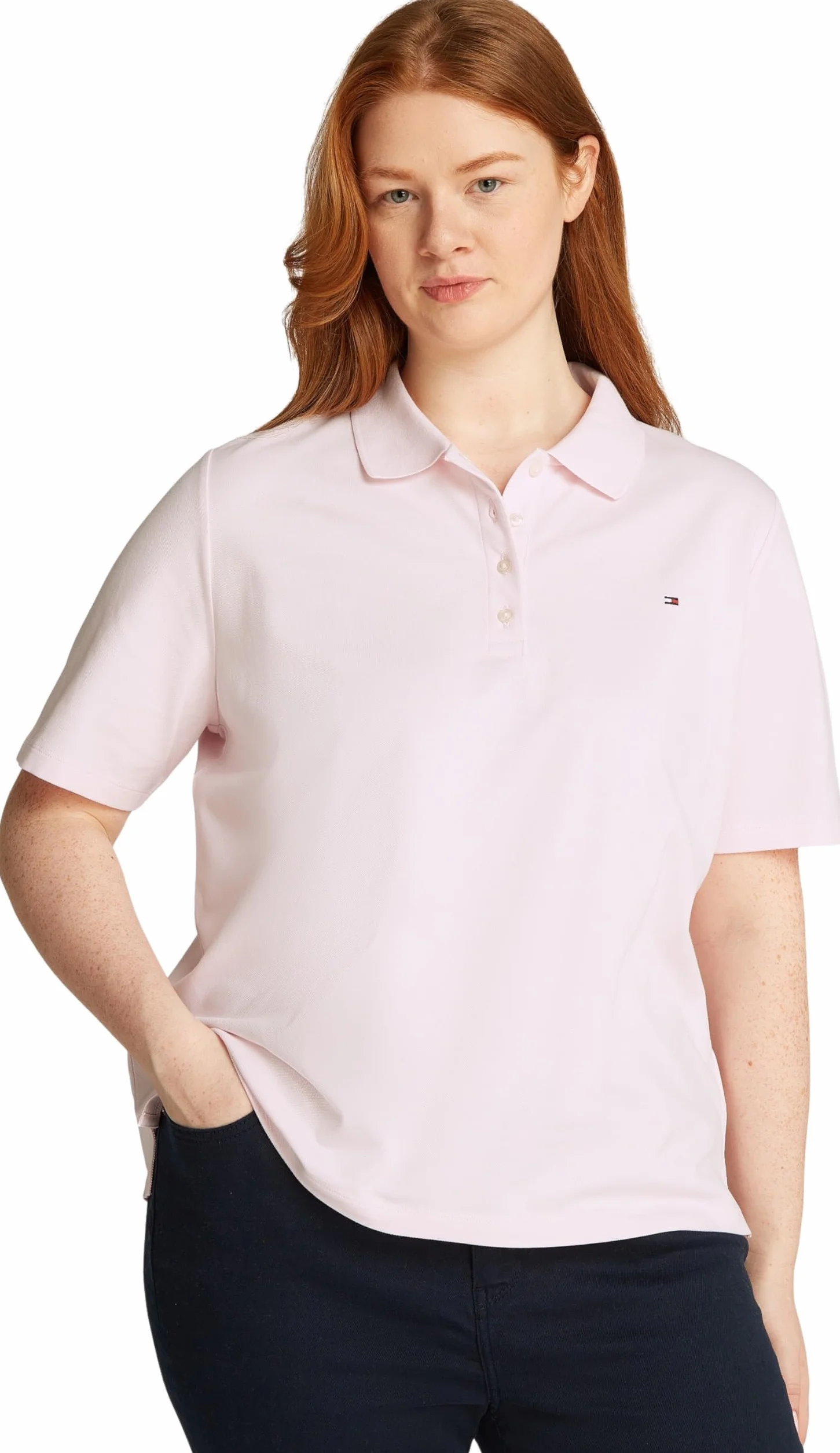 TOMMY HILFIGER CRV 1985 REG PIQUE POLO SS WW0WW39597 Kobiety Crv 1985 Reg Pique Polo Ss Ww0ww39597