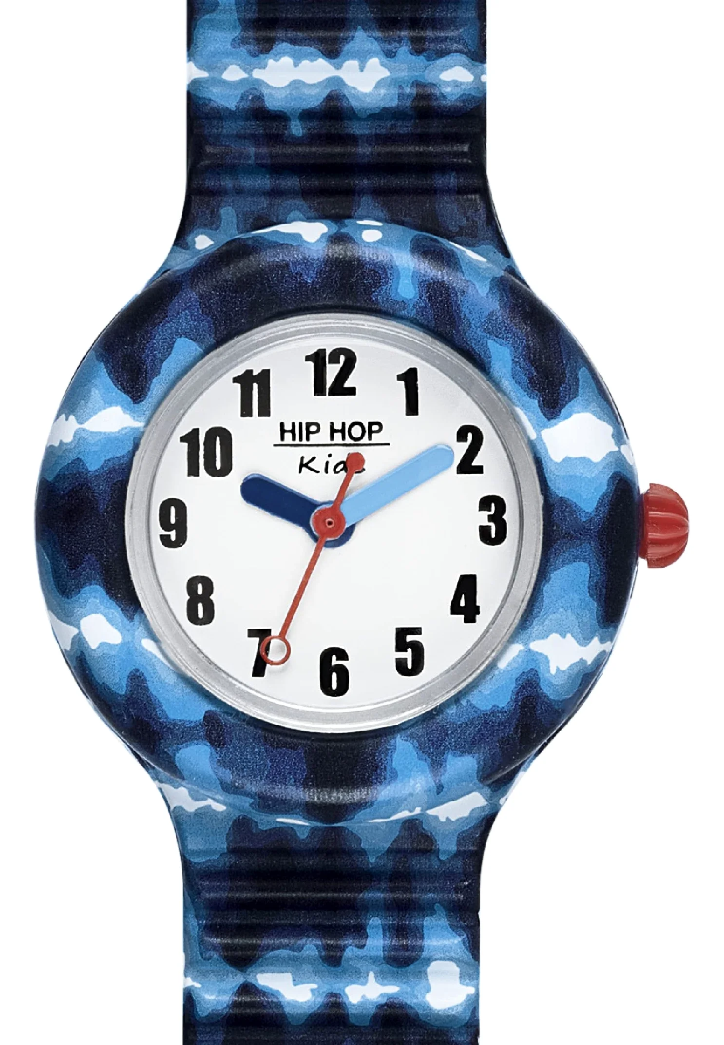 Zegarek HIP hop, kolekcja Kids Fun Bewegung nur Zeit - 3h Quarz e bezpieczne zapięcie na guzik dla dzieci, niebieski, ONE SIZE, swobodny