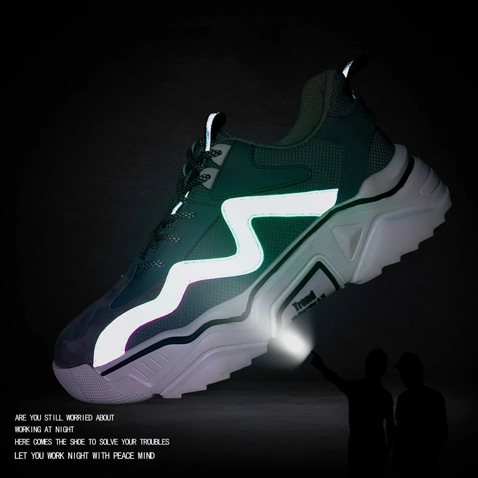Damskie obuwie ochronne Stalowy nosek Sneaker Odblaskowa platforma Przemysłowe buty budowlane Obuwie robocze
