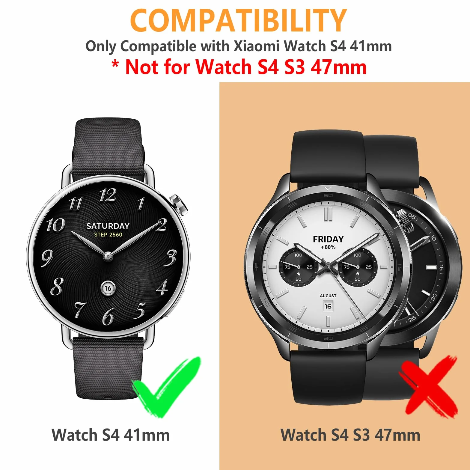 Hianjoo 6 sztuk folii ochronnych na wyświetlacz kompatybilne z Xiaomi Watch S4 41 mm, Premium Soft Folie ochronne na wyświetlacz (41 mm)