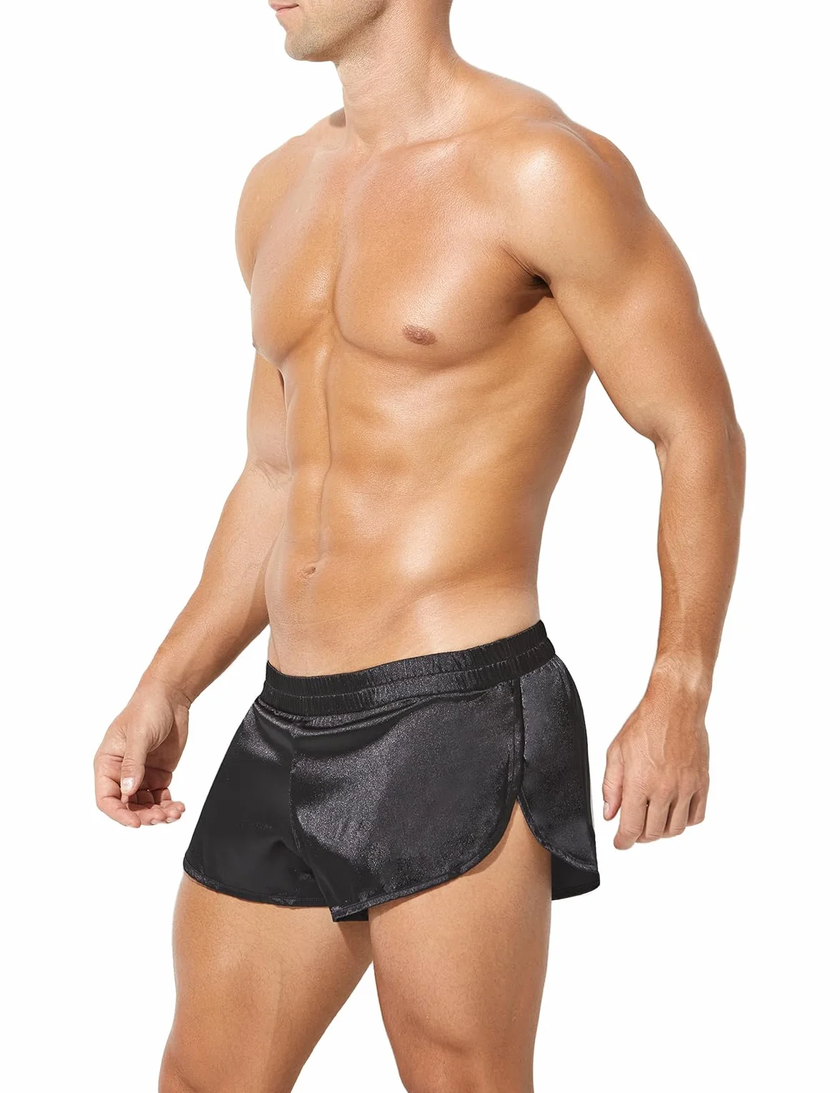 Casey Kevin Bokserki męskie seksowne szorty Jockstrap bielizna stringi dla mężczyzn piżama/spodenki sportowe, A1-czarny, XL