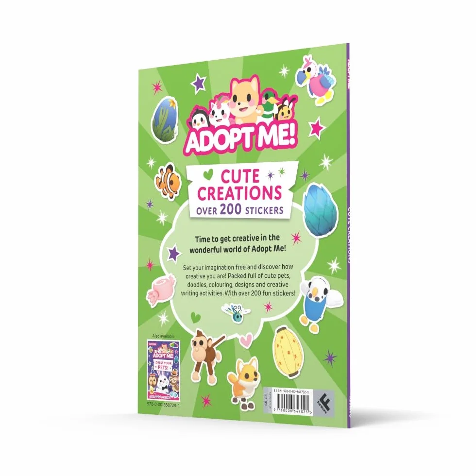 Adopt Me! Cute Creations Sticker Book: The perfect Activity Book for fans of Number 1 favourite online game, Adopt Me! Ideal for ages 7-11