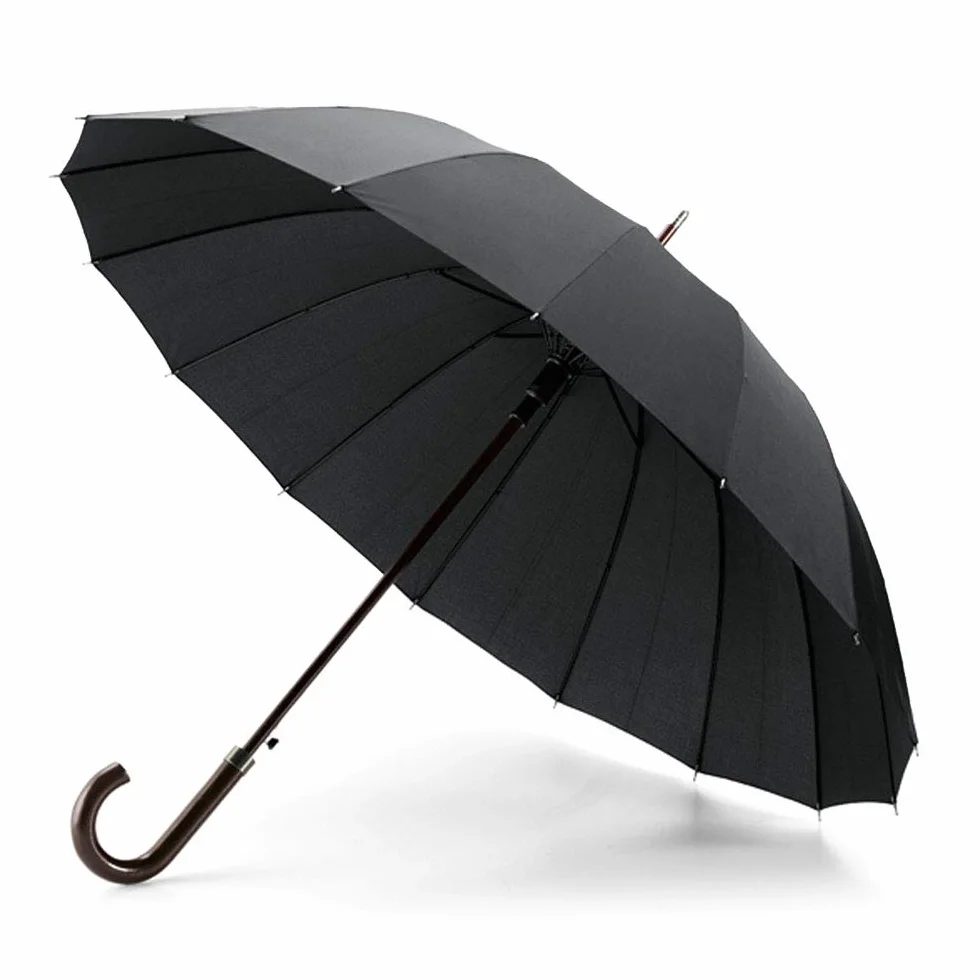 Esperanza Parasol London Stick 110 cm, czarny, czarny, 110 centimeters, Parasol w sztyfcie