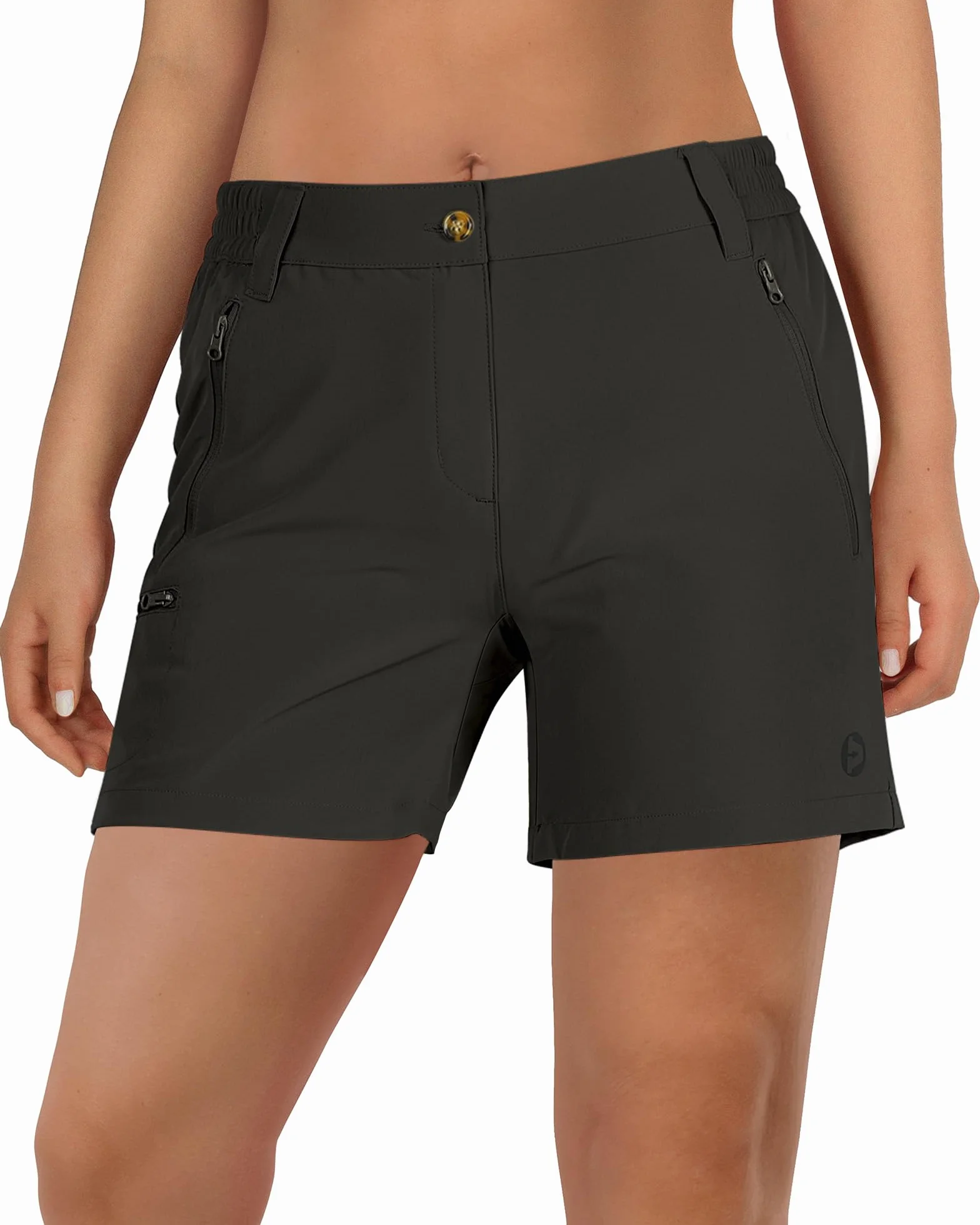 Outdoor Ventures Krótkie spodenki damskie UPF50+, ochrona przed promieniowaniem UV, krótkie spodenki trekkingowe, elastyczne, szybkoschnące, do wędrówek